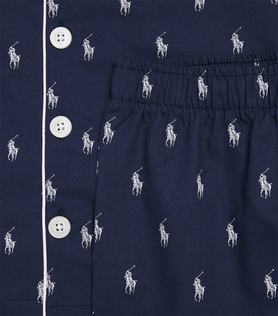 Ralph Lauren Kids Polo Pony Pyjama Set (8-14 Years) Bcvnewport Navy Image 4