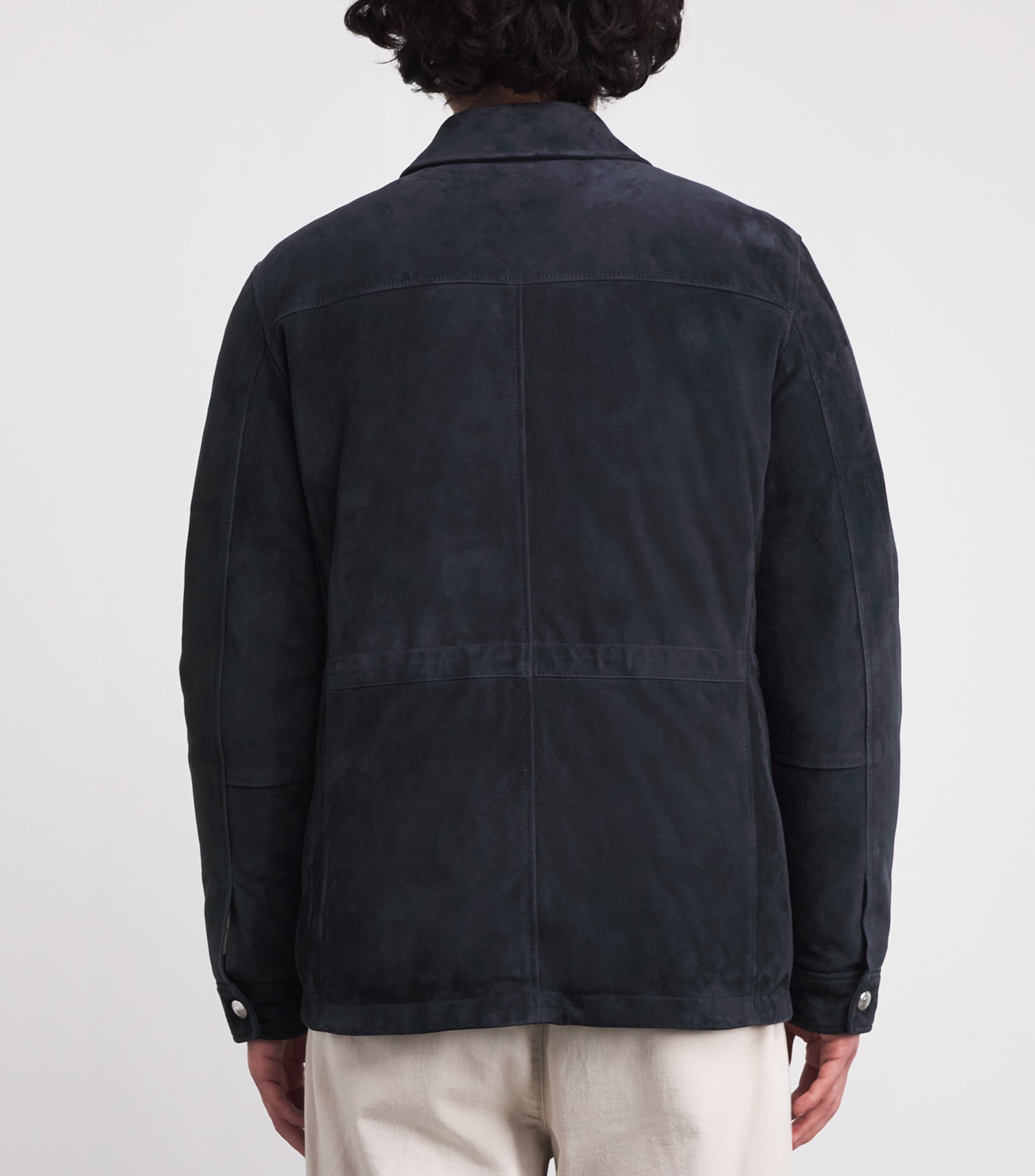 Suede Padded Field Jacket BLU Image 4