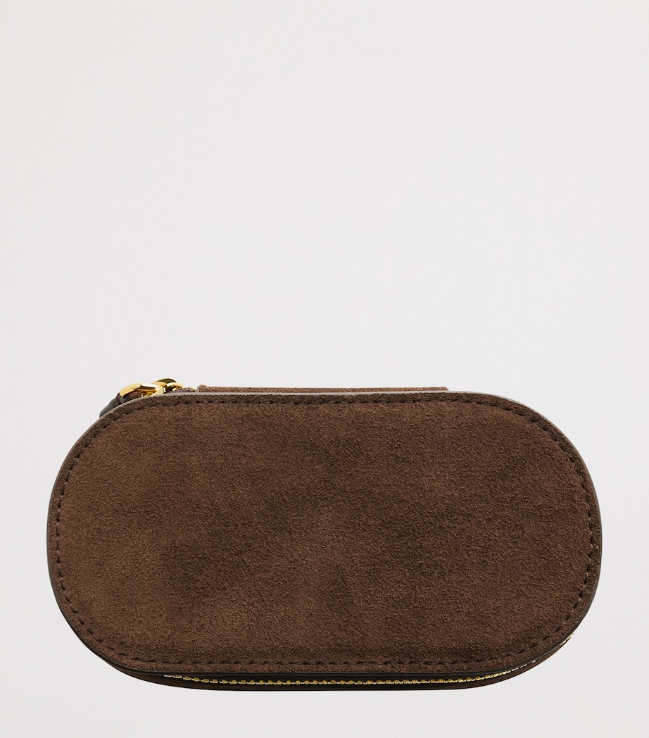 Monica Vinader Mini Suede Oval Jewellery Case Leather Image 3