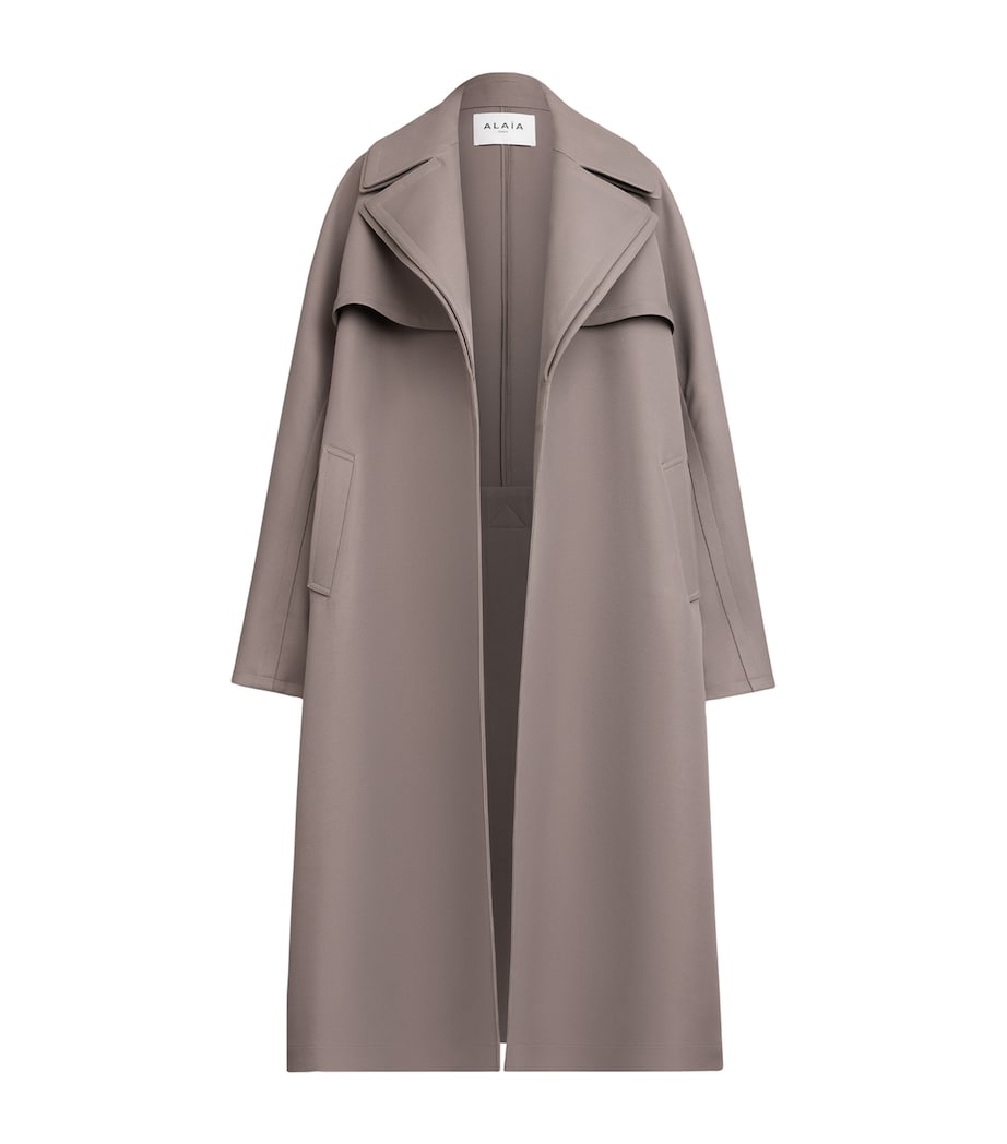 Wool-Blend Trench Coat TAUPE Image 1
