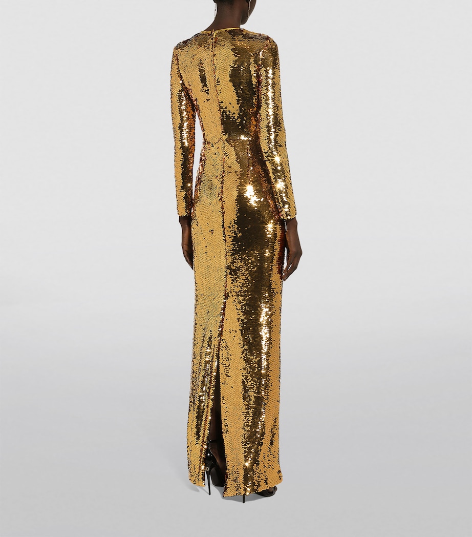Sequin-Embellished Gown S0997-GOLD Image 5