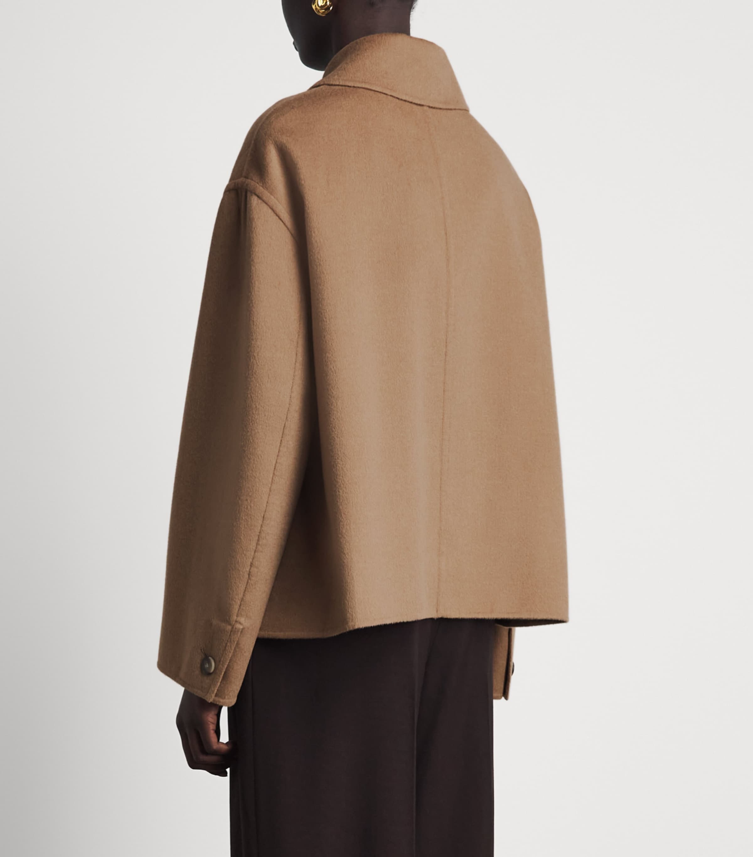 Joseph Womens Wool-Silk Kalaa Jacket Camel Image 5