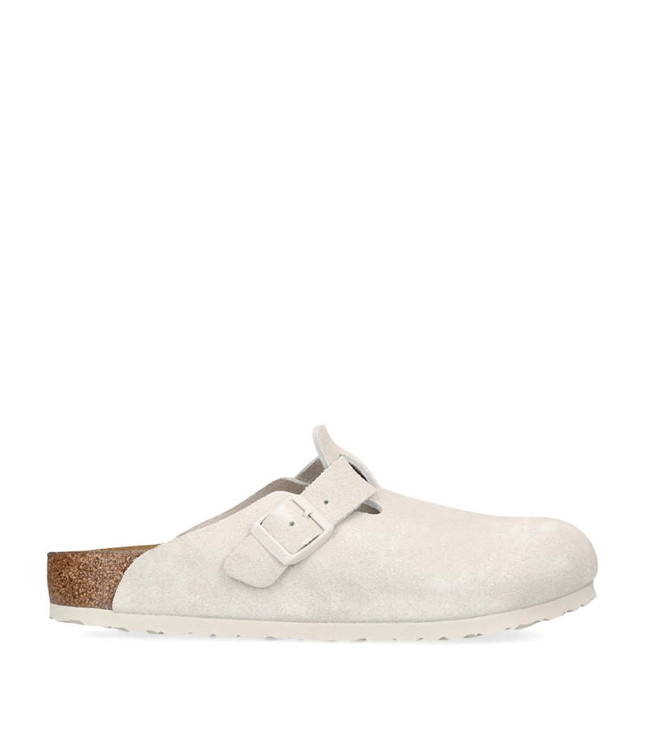 Suede Boston Clogs WHITE Image 1