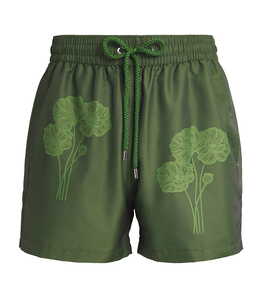 Floral Rio Swim Shorts 882 DK PARAKEET GRN Image 1