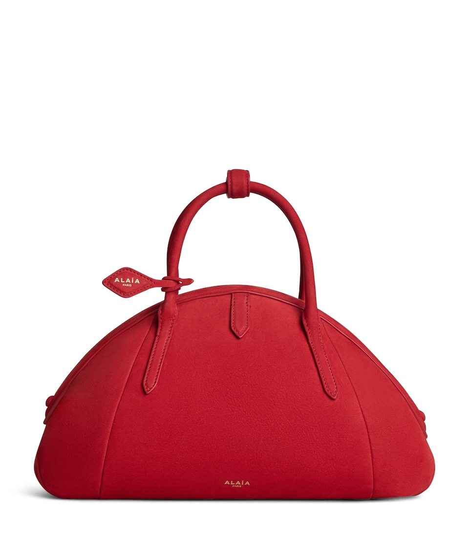 Alaïa Leather Purse Top-Handle Bag Bright Red