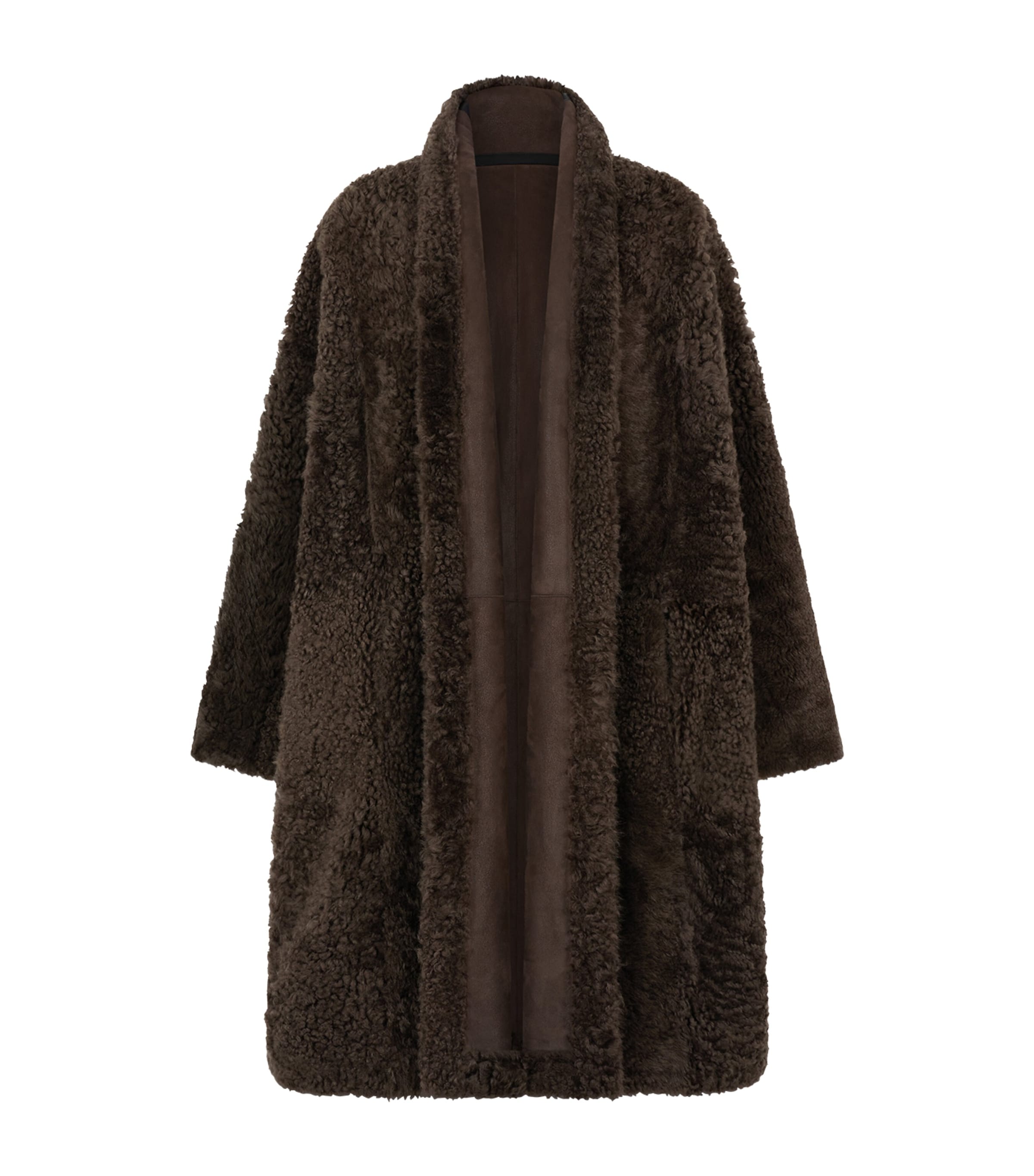 TOM FORD Womens Shearling Reversible Cocoon Coat Cfb Image 1