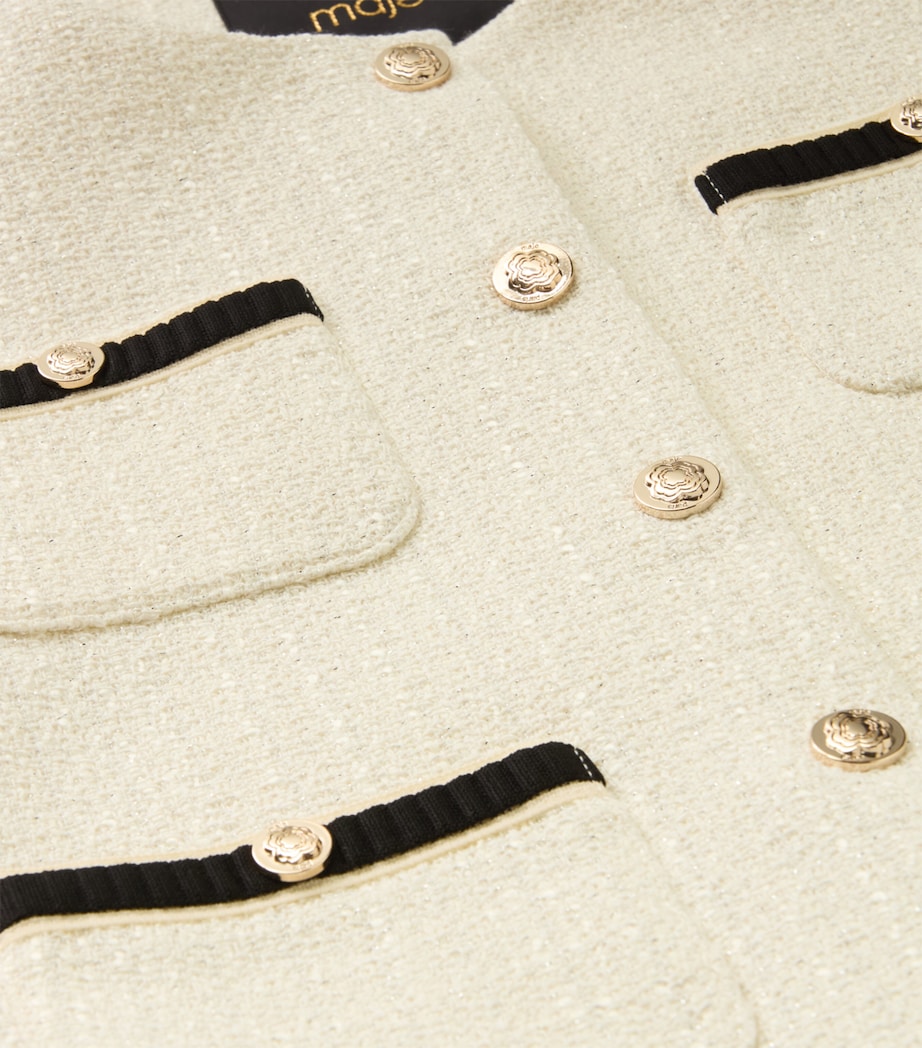 Cotton-Blend Tweed-Effect Jacket ECRU Image 2