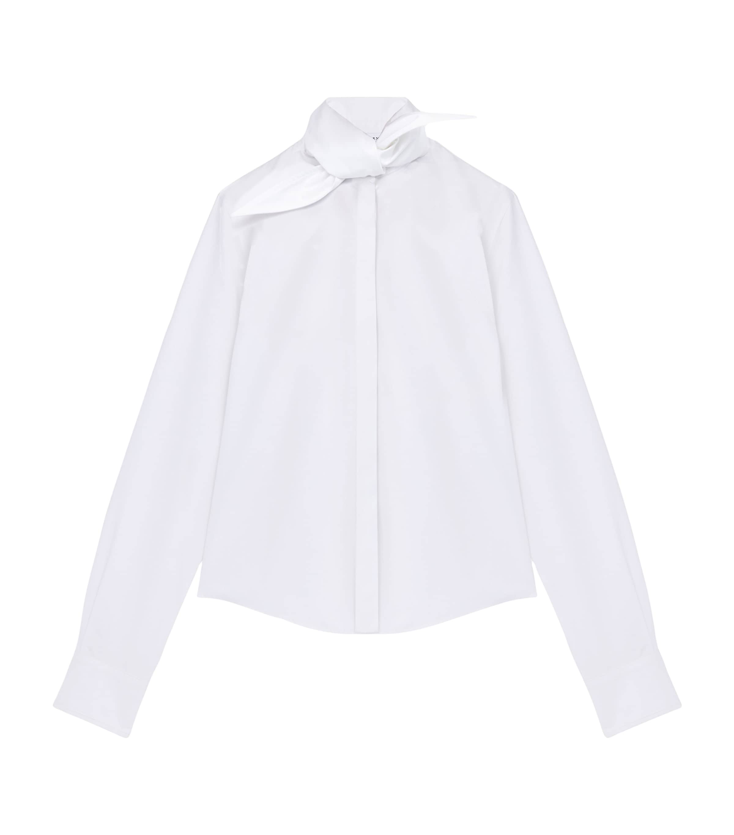 Alexander Mcqueen Cotton Exploded Collar Shirt In White