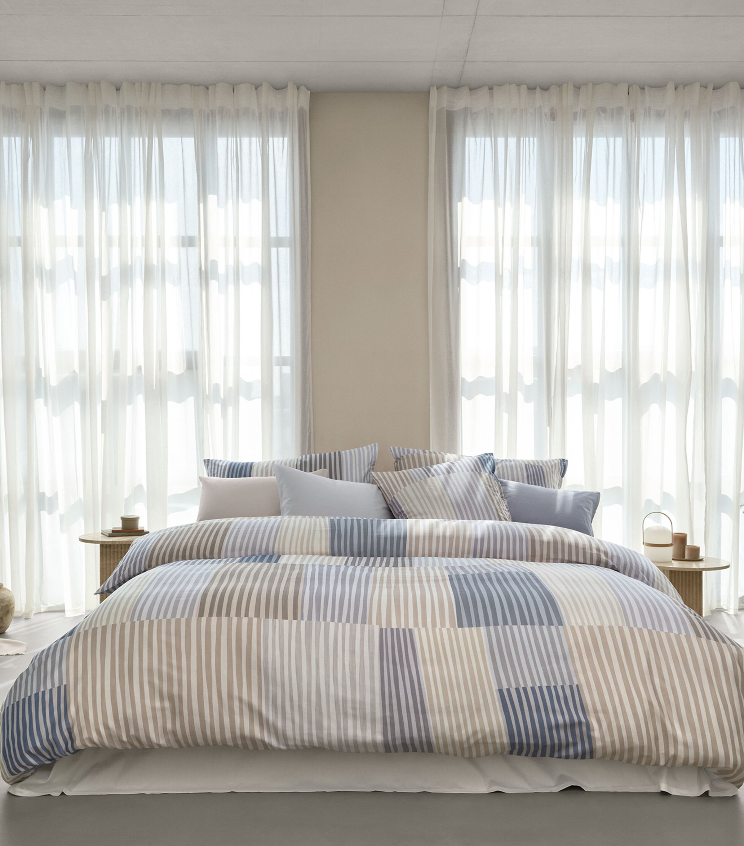 Schlossberg Cotton Melvin King Duvet Cover (230cm x 220cm) Beige Image 2