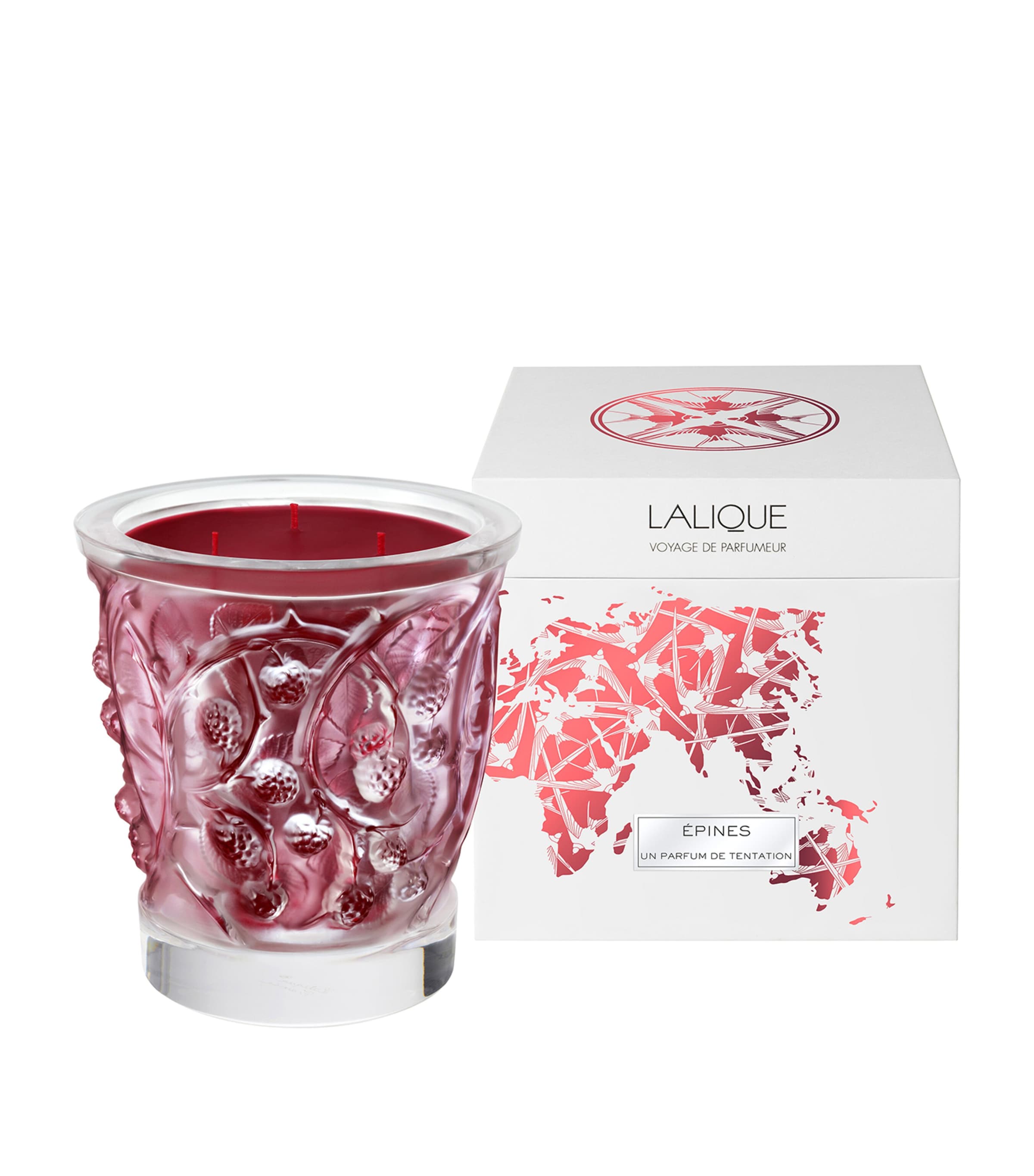 Lalique Épines Scented Candle In Red