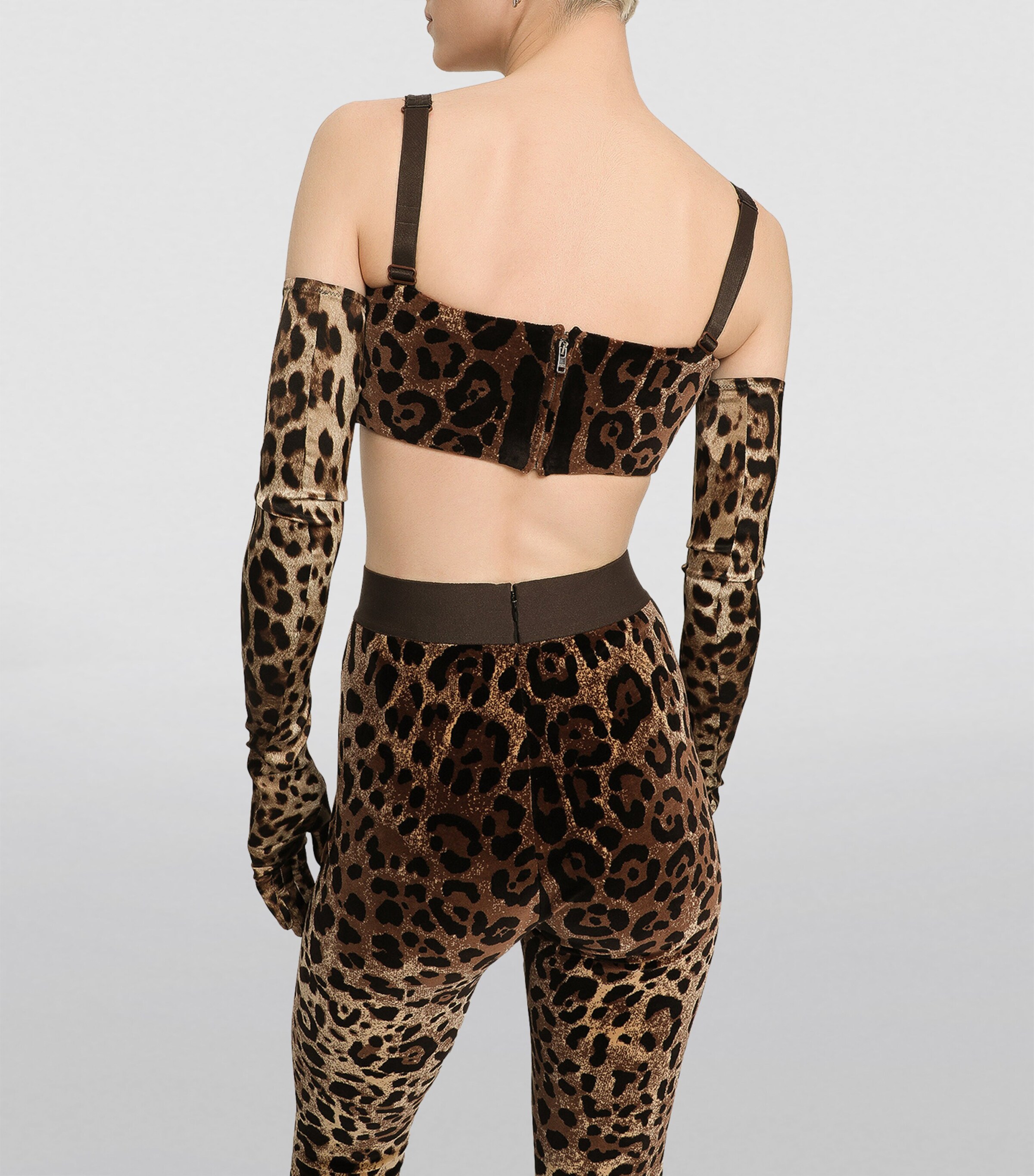 Velvet Leopard Print Leggings S8350-JACQU Image 6
