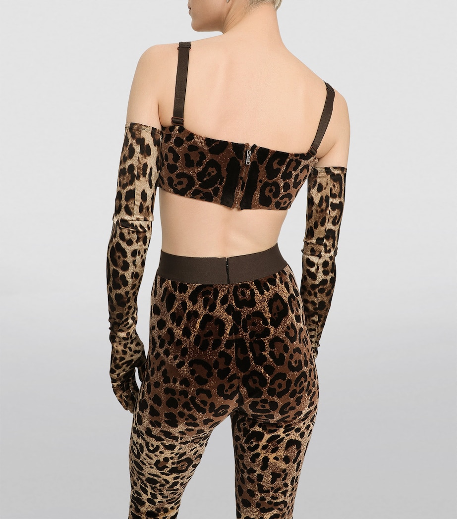 Velvet Leopard Print Leggings S8350-JACQU Image 6