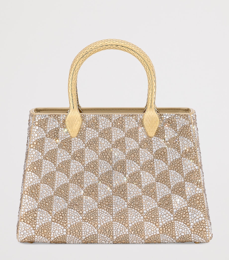 Bvlgari Crystal Serpentine Duo Tote Bag Silver Image 2