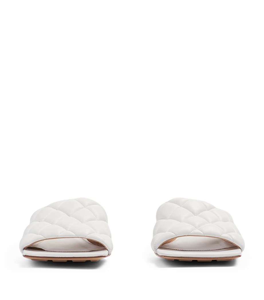 Leather Quilted Mules 45 OPTIC WHITE Image 2