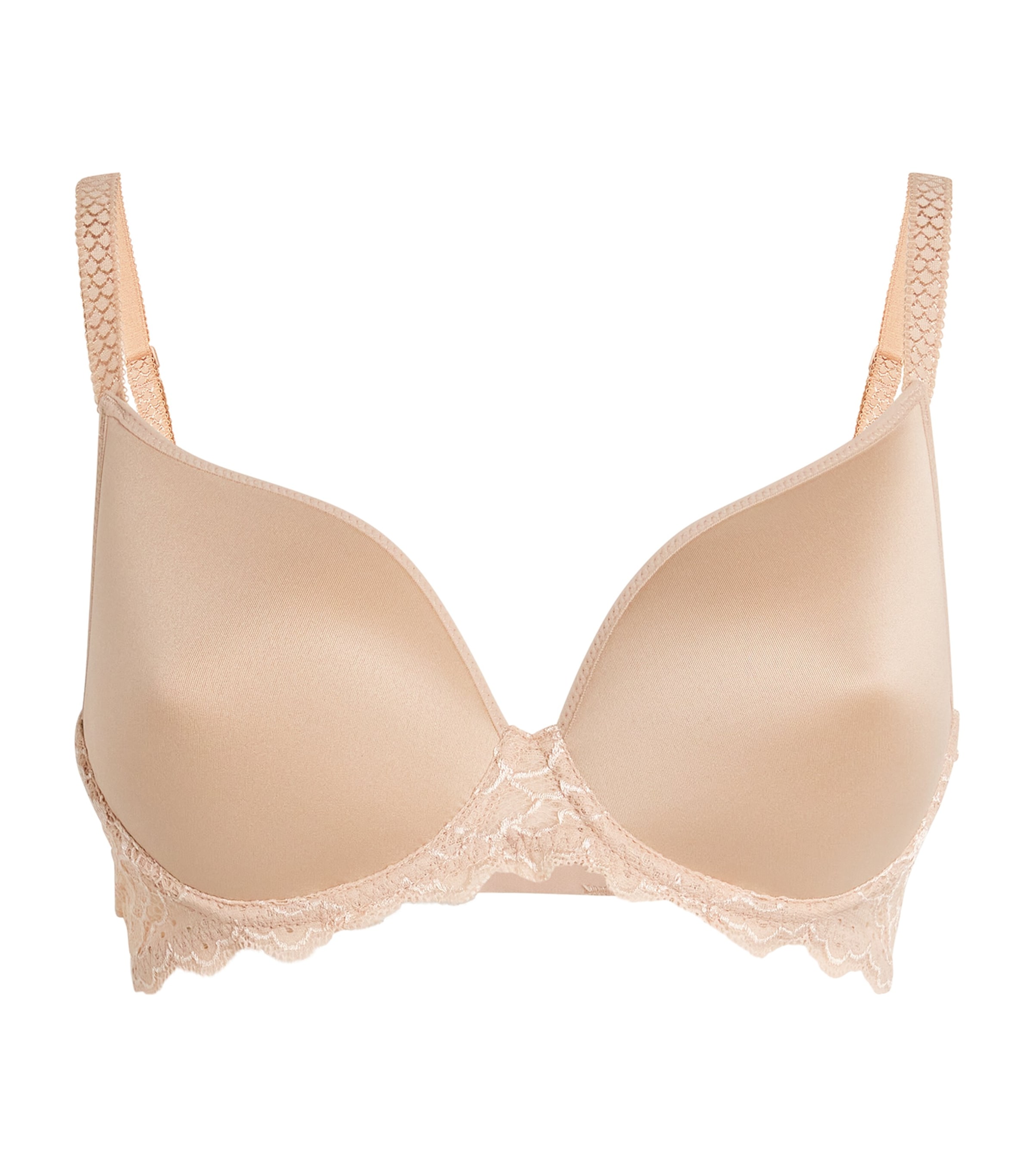 Simone Perele Lace Caresse Plunge Bra In Pink