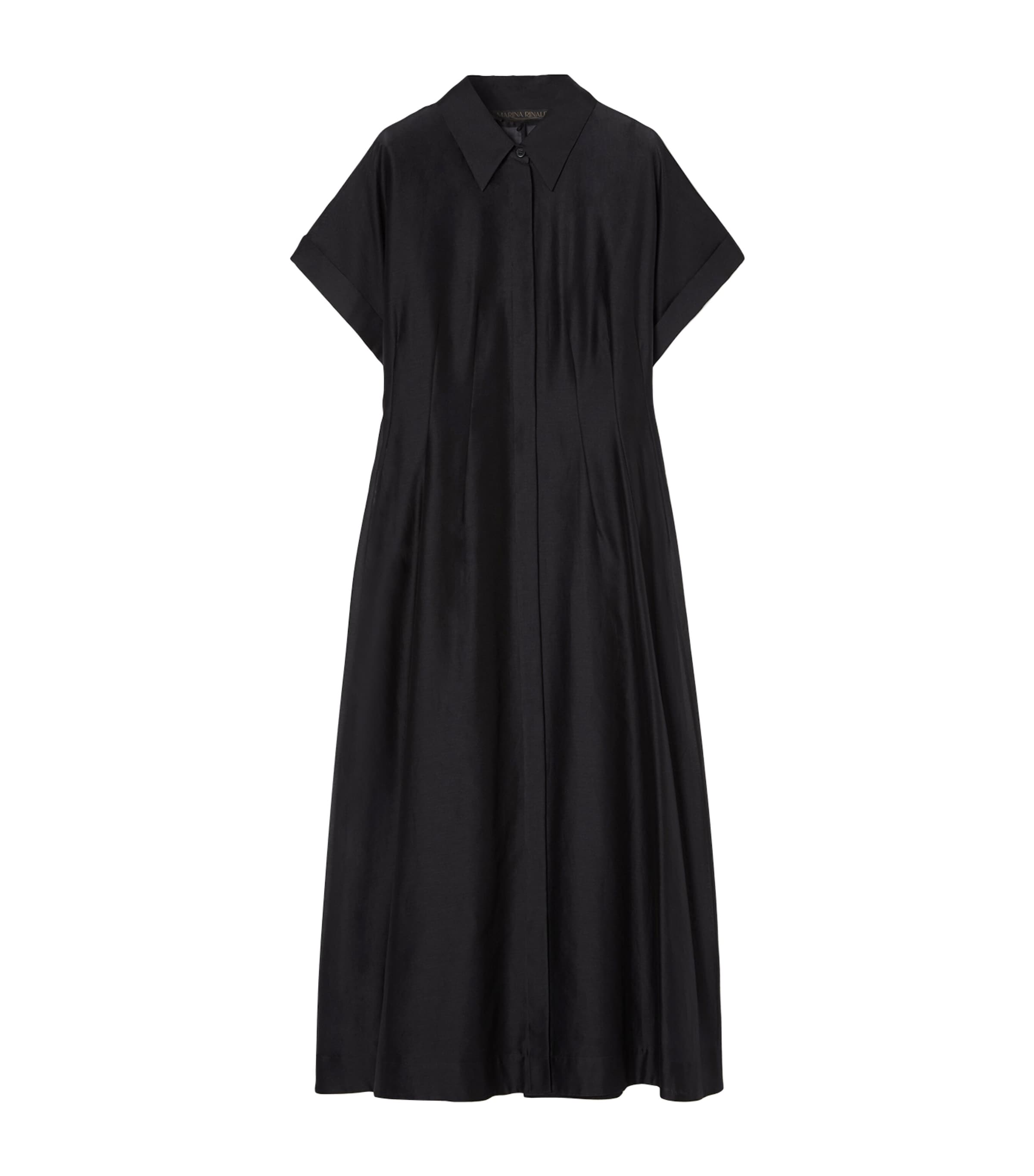 MARINA RINALDI COTTON-SILK SHIRT DRESS