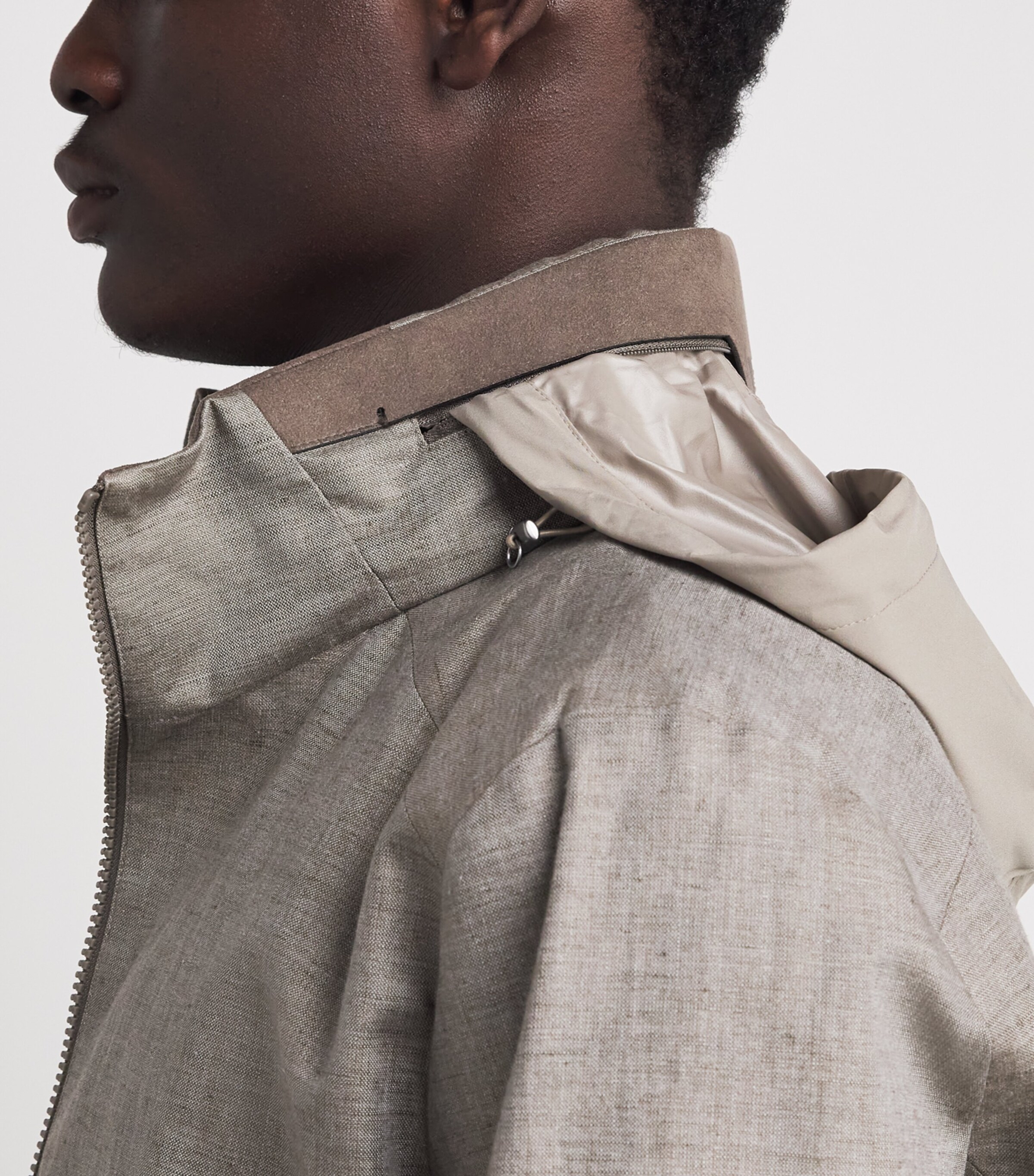 Sease Mens Water-Resistant Linen Cruise 2.0 Jacket Wombat Image 3
