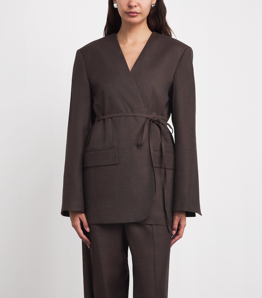 Herskind Womens Oversized Indiana Blazer Java Brown Image 4