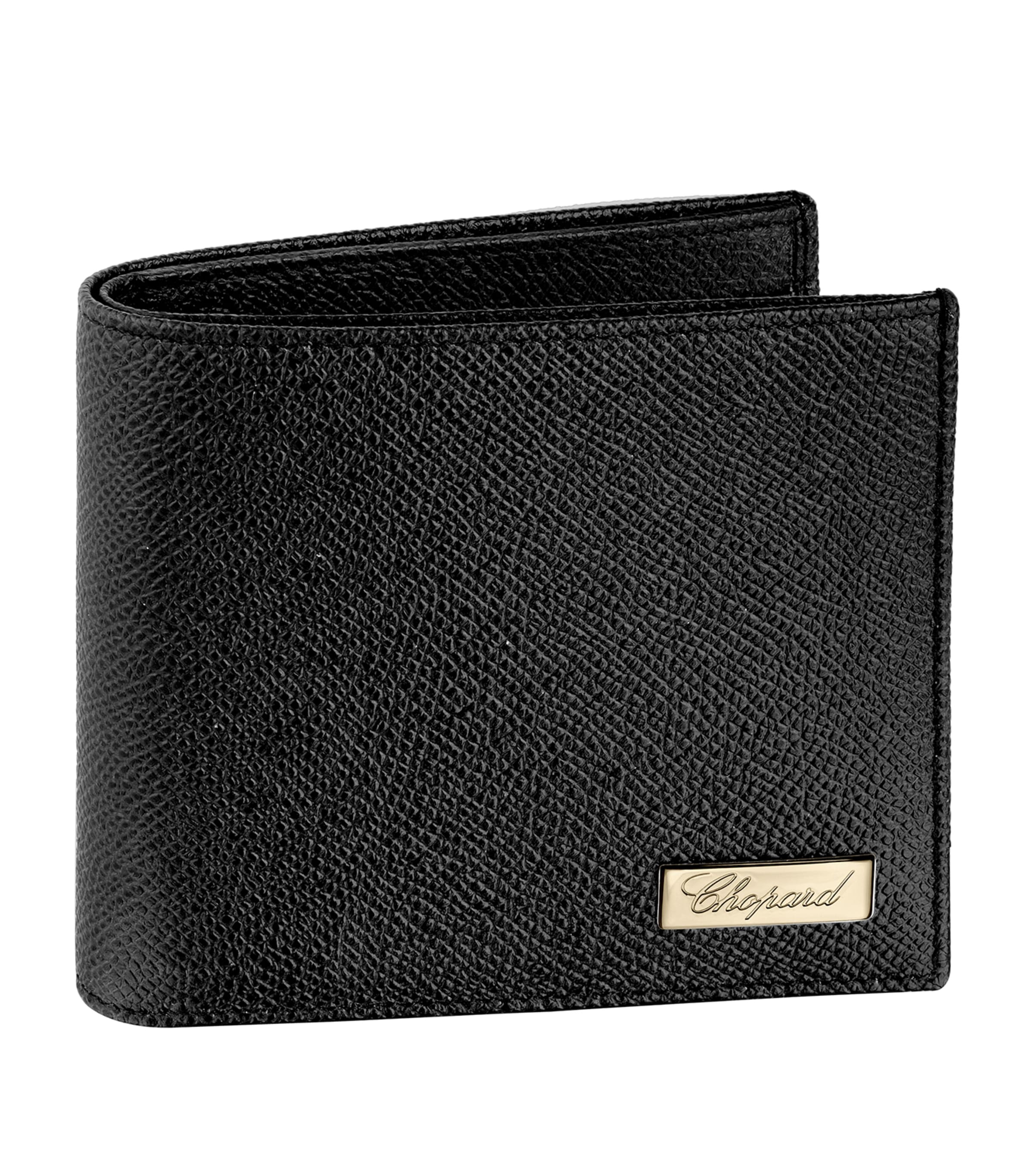 Chopard Small Leather Classico Bifold Wallet In Black