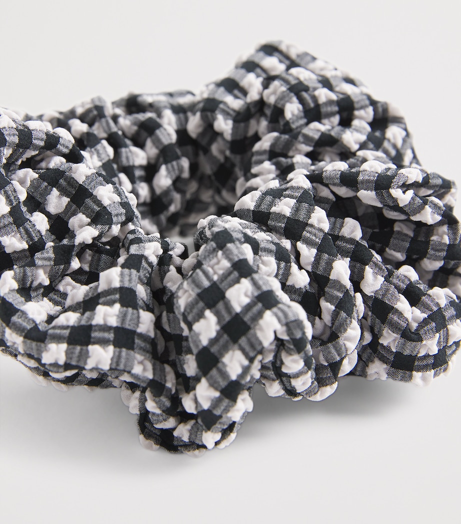 Seersucker Gingham Scrunchie BLACK GINGHAM Image 2