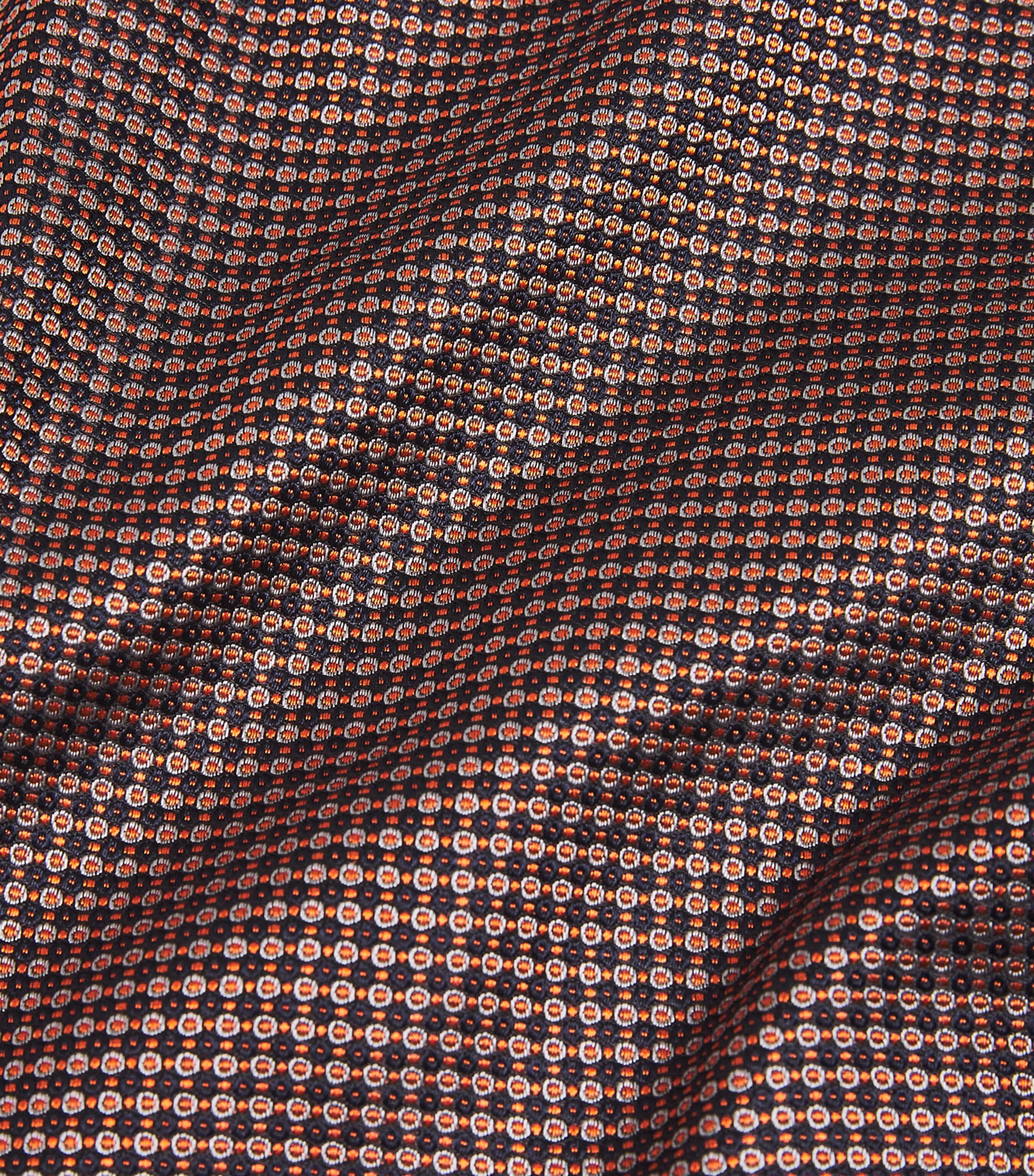 Silk Jacquard Pocket Square NAVY Image 5