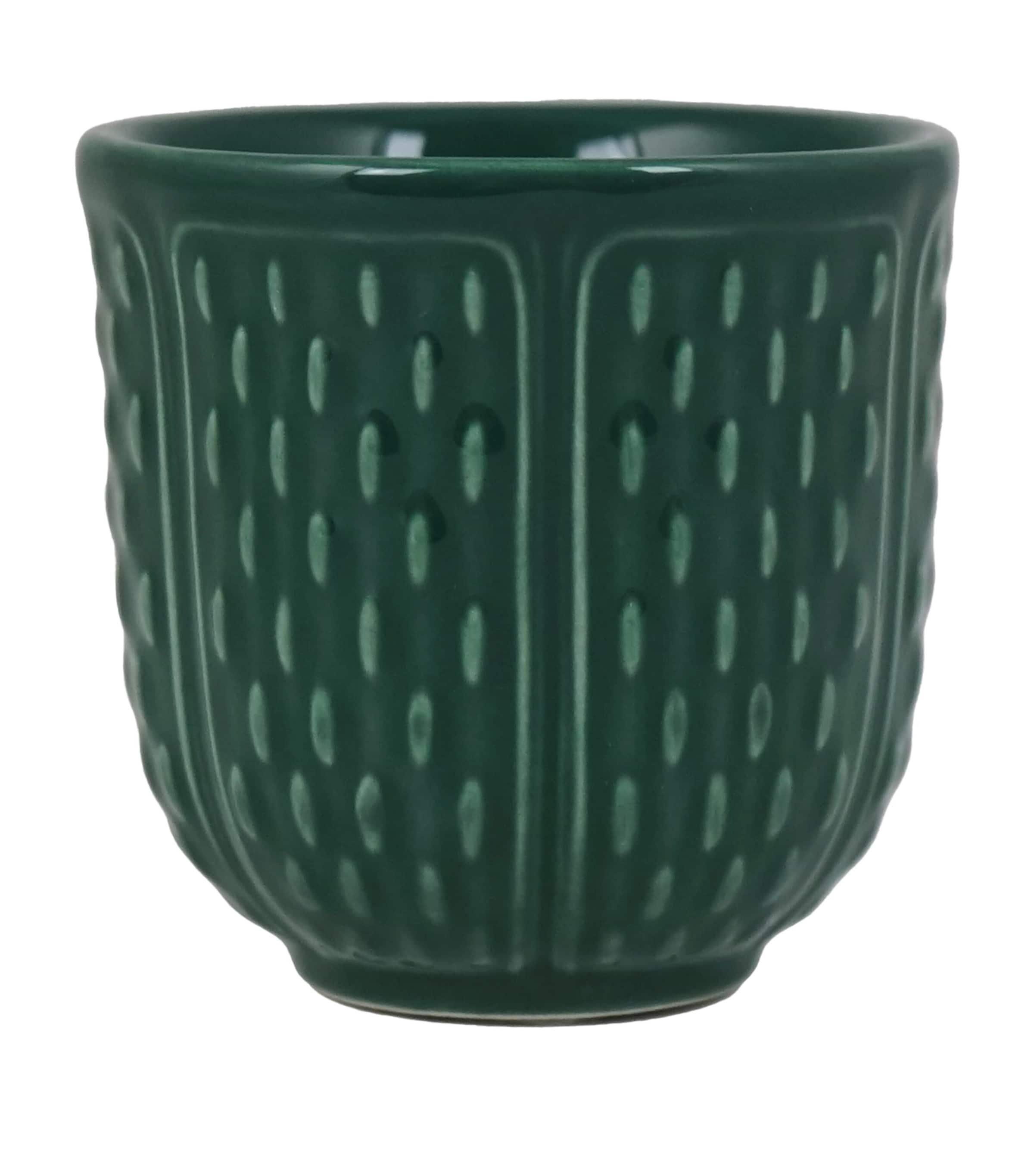 Gien Earthenware Espresso Cup In Green