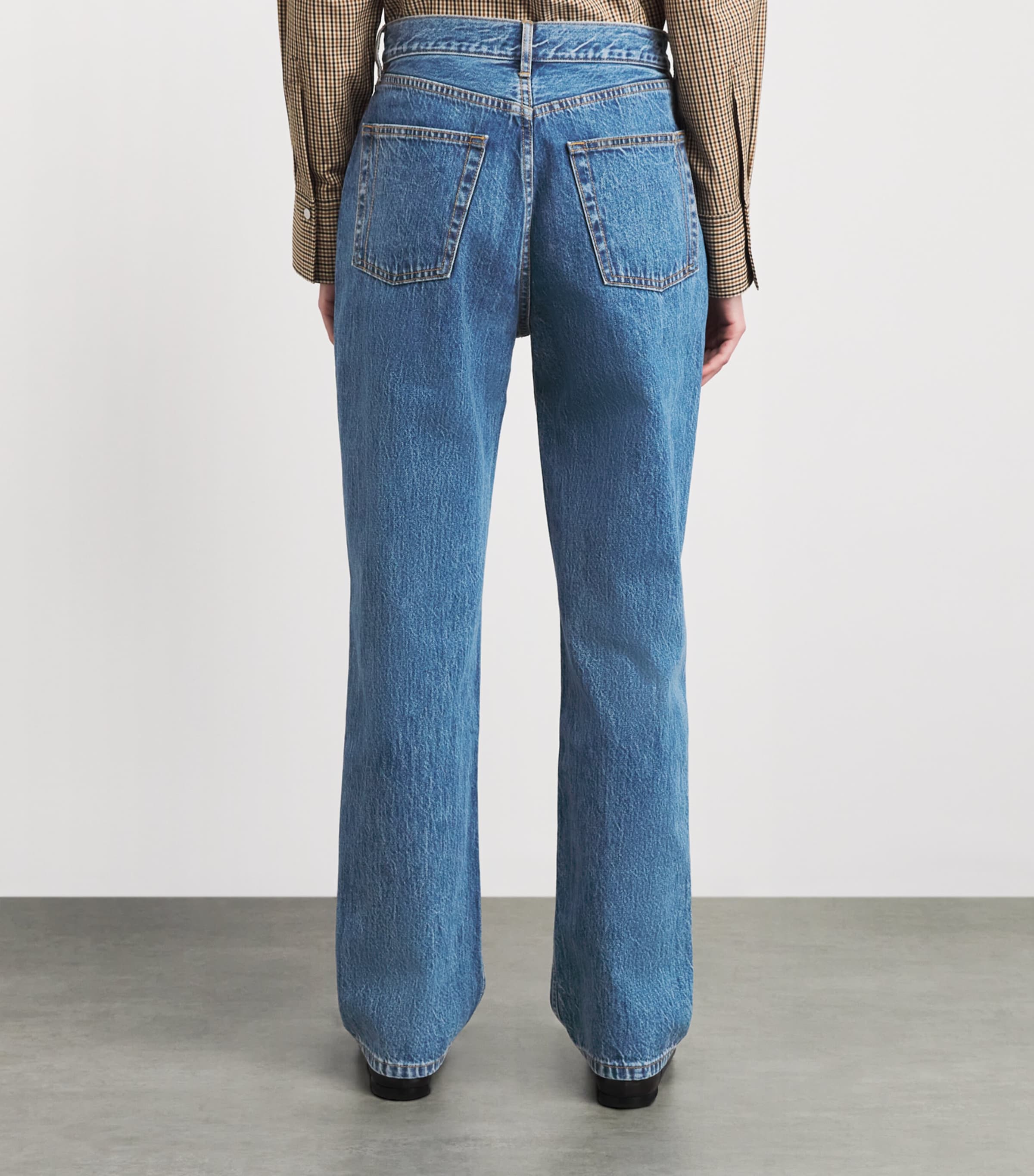 STILL HERE Womens Childhood Straight Jeans Classic Blue Image 5