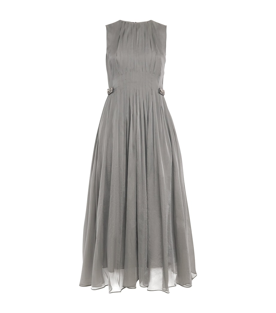 Silk-Blend Organza Midi Dress DARK GREY Image 1