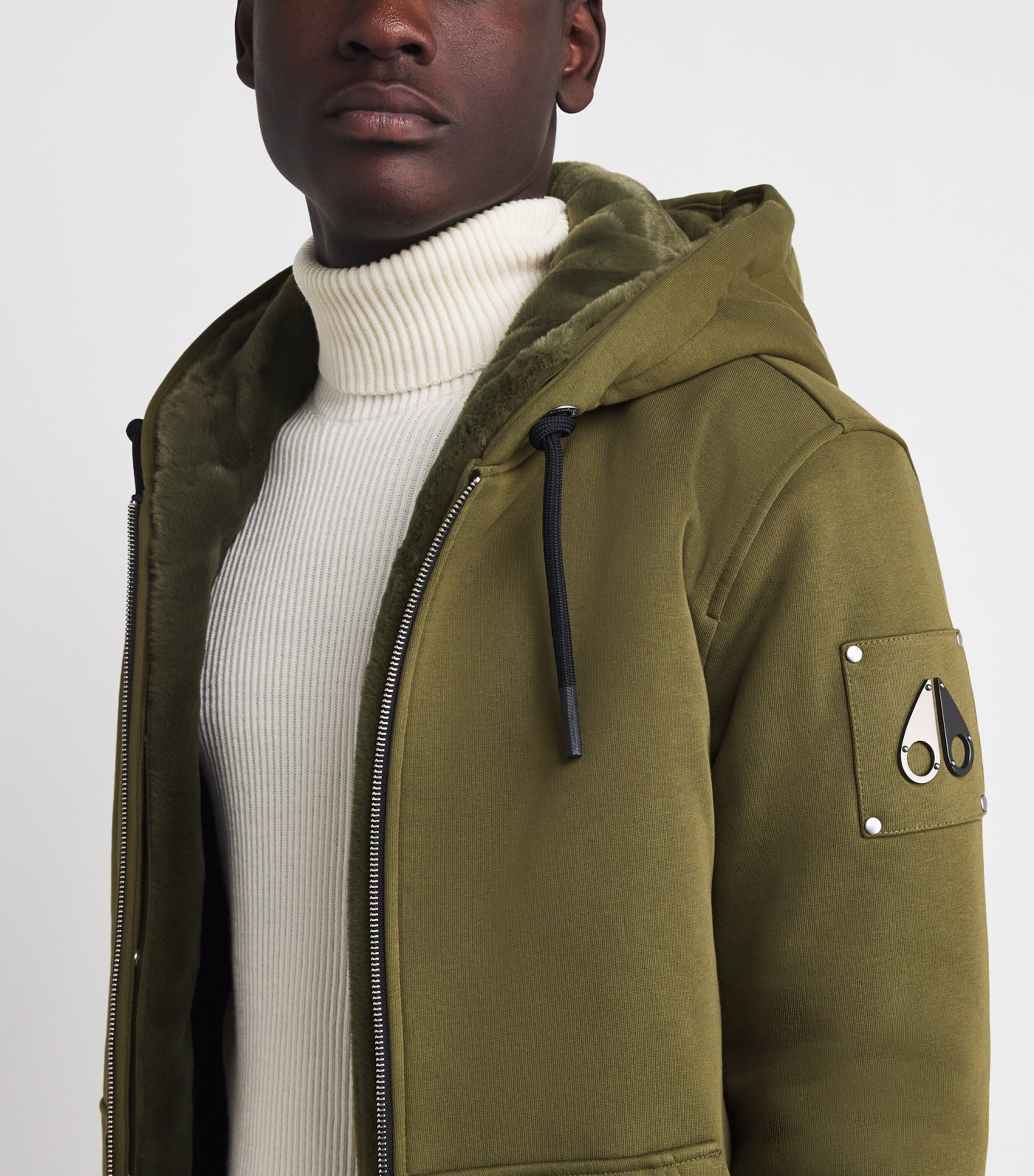 Zip-Up Bunny Hoodie MOSS W/MOSS - 1484 Image 6