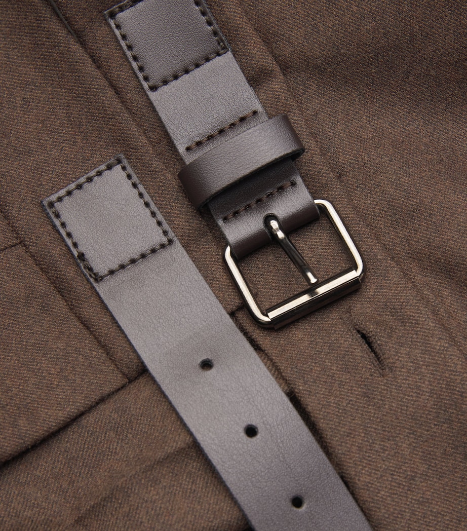 Wool-Blend Midi Skirt CHOCOLATE Image 5