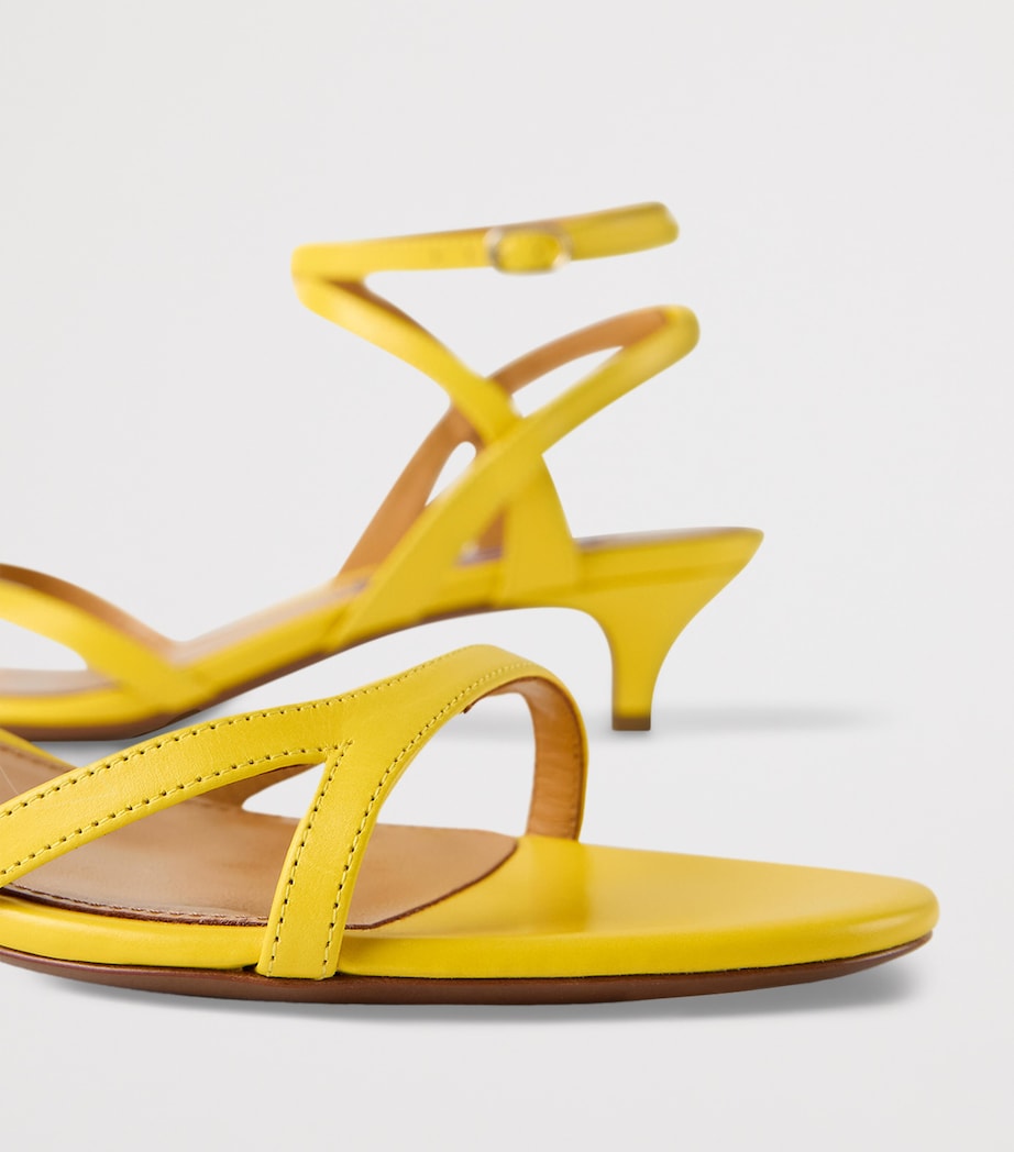 Calfskin Clarke Heeled Sandals 35 YELLOW Image 5
