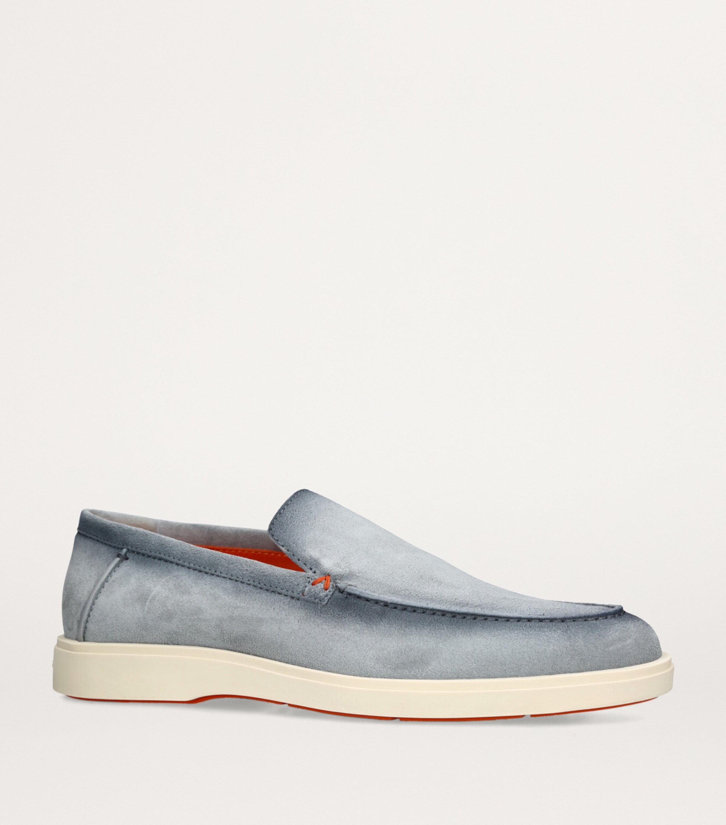 Santoni Blue Suede Detroit Loafers | Harrods HK display picture 1