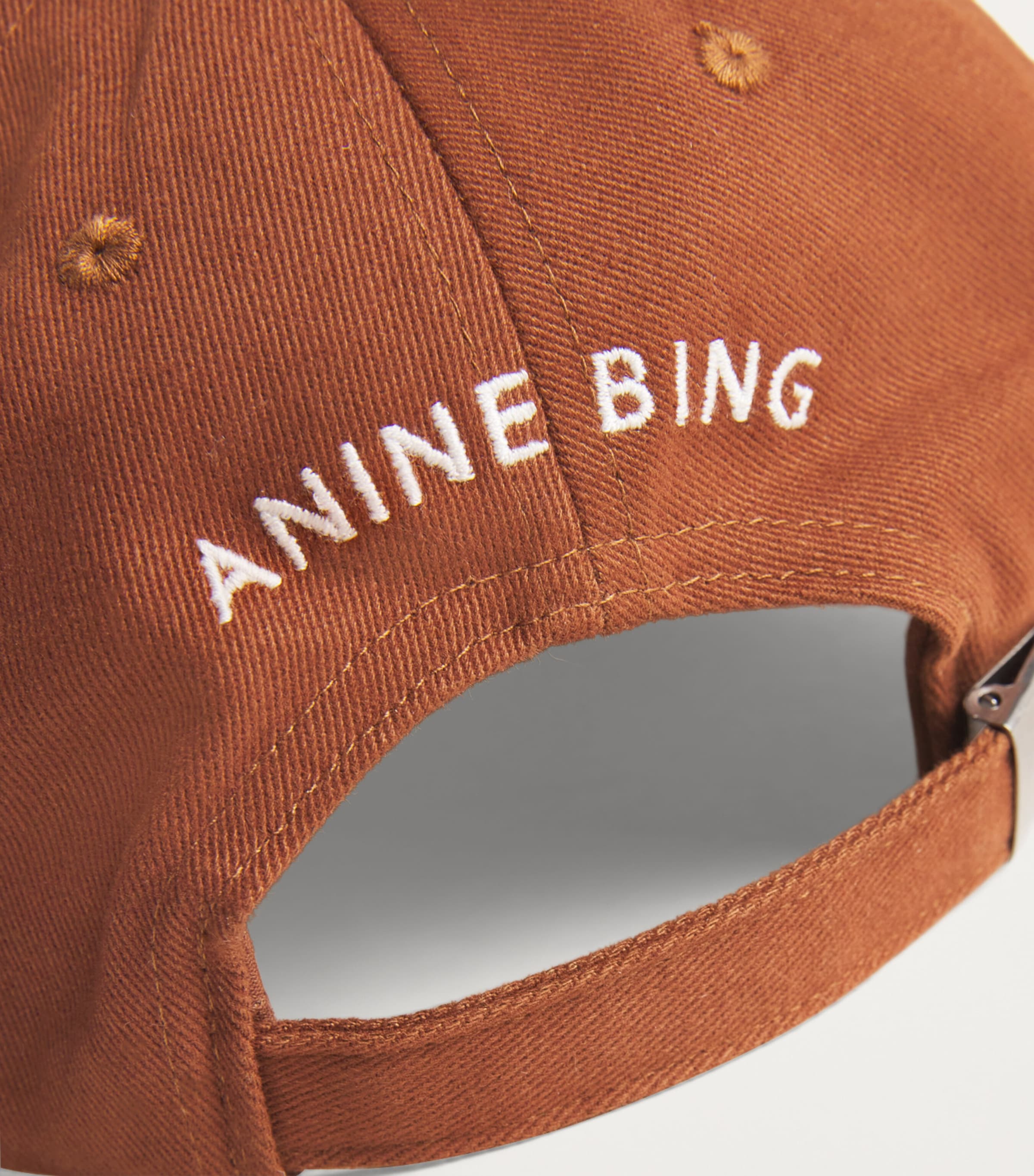 Embroidered Jeremy Baseball Cap DARK CAMEL Image 3