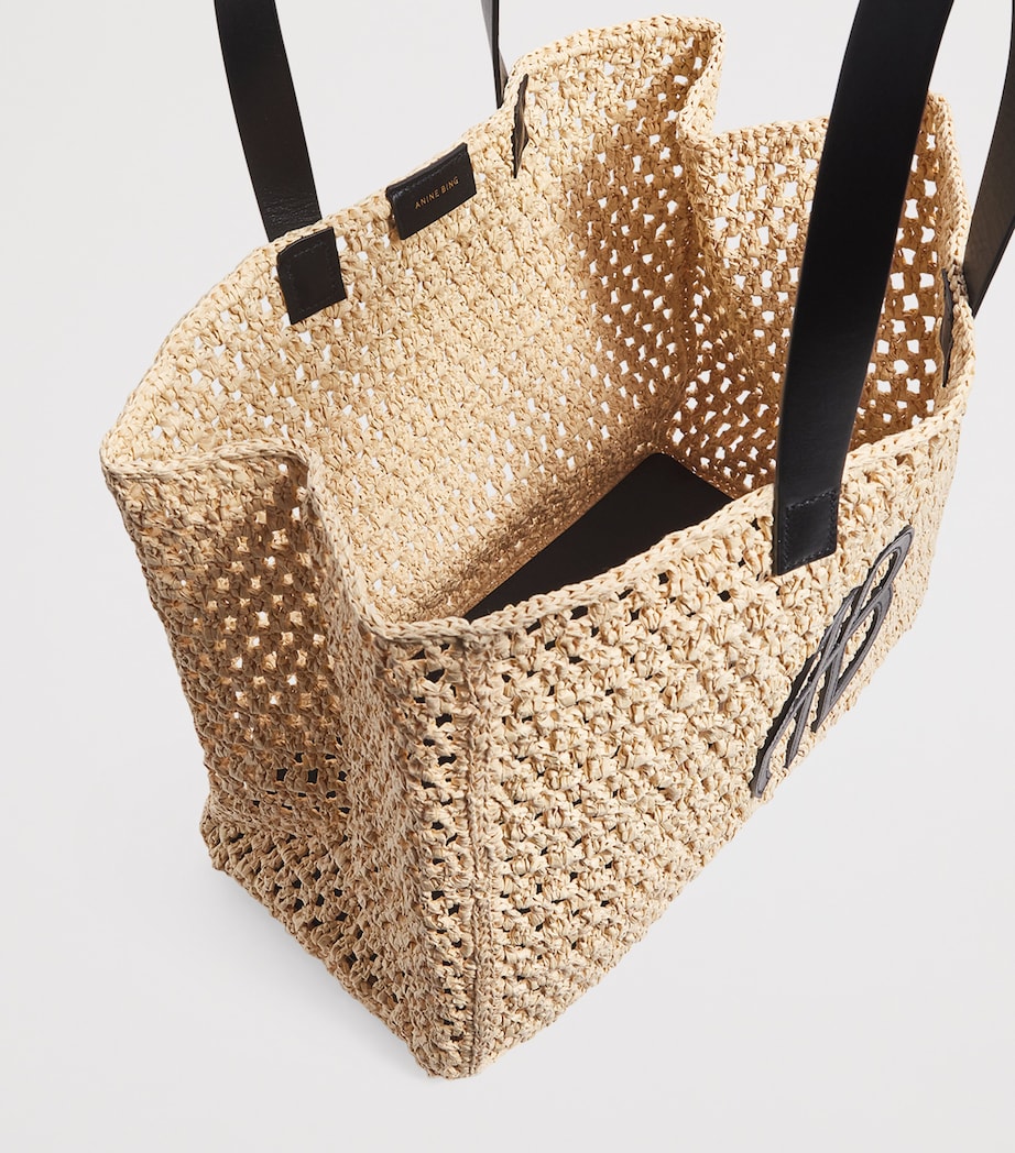 Large Raffia Rio Tote Bag SAND Image 4