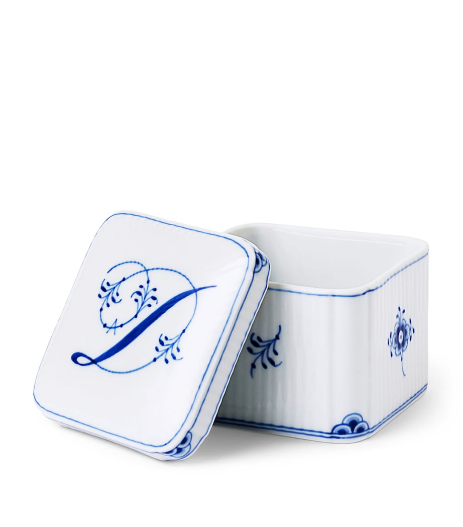 Royal Copenhagen Porcelain Alphabet Bonbonniere Blue Image 3