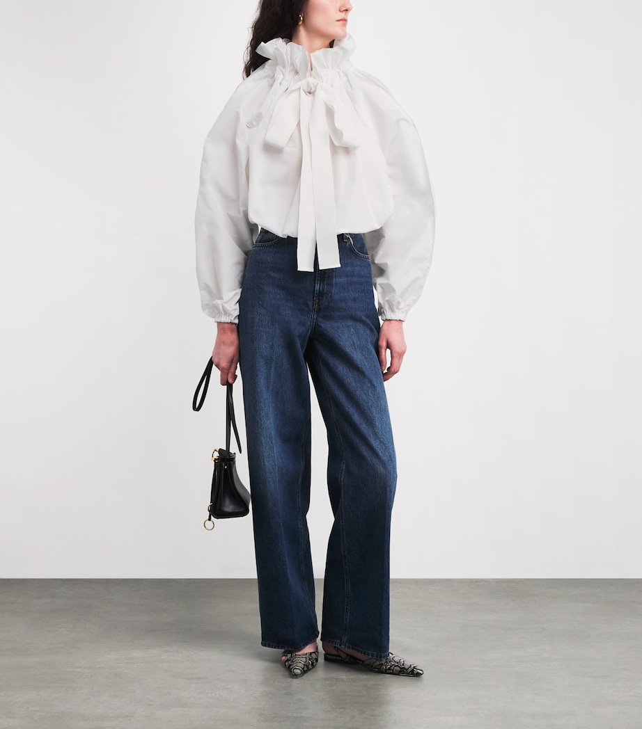Patou Womens Tie-Detail Iconic Blouse White Image 2