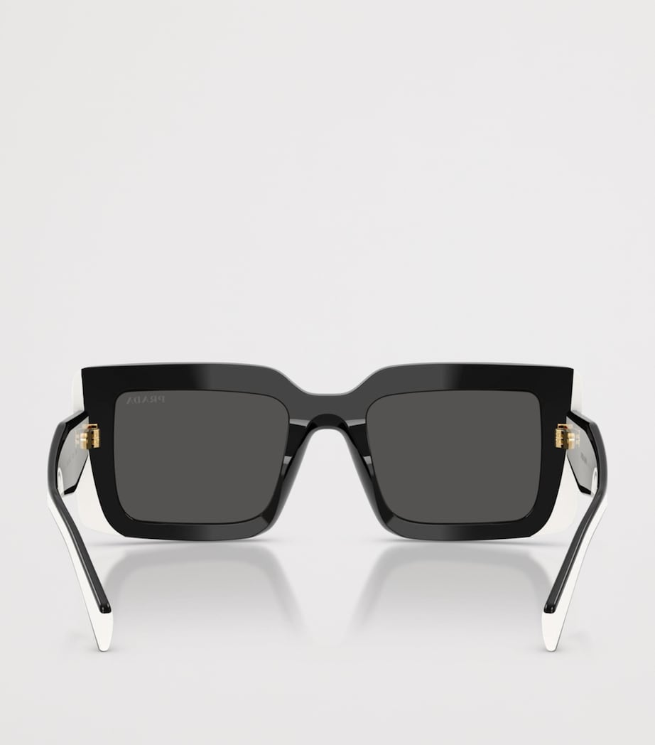 Prada PR D01S Rectangle Sunglasses Black Image 4