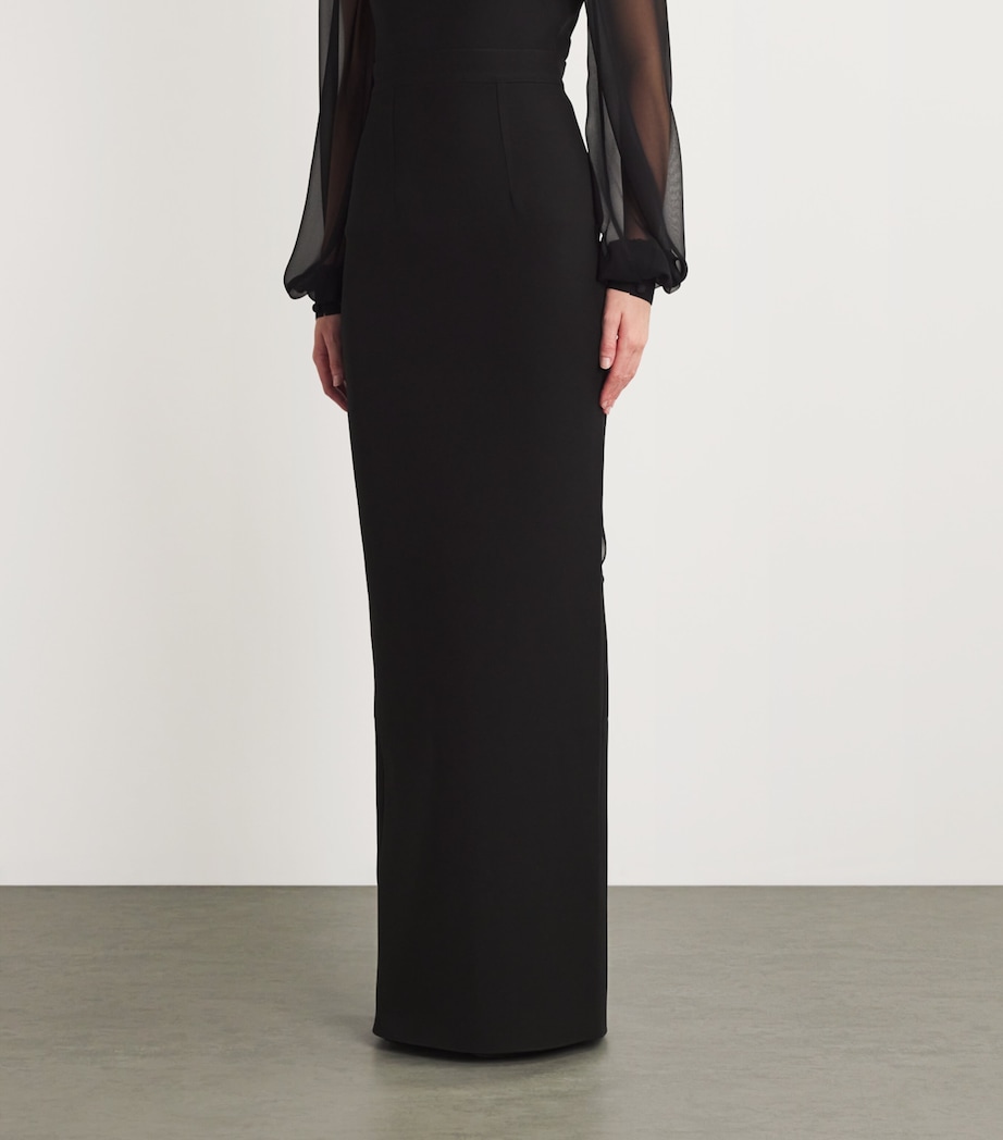 Crepe Sidha Maxi Skirt BLACK Image 3