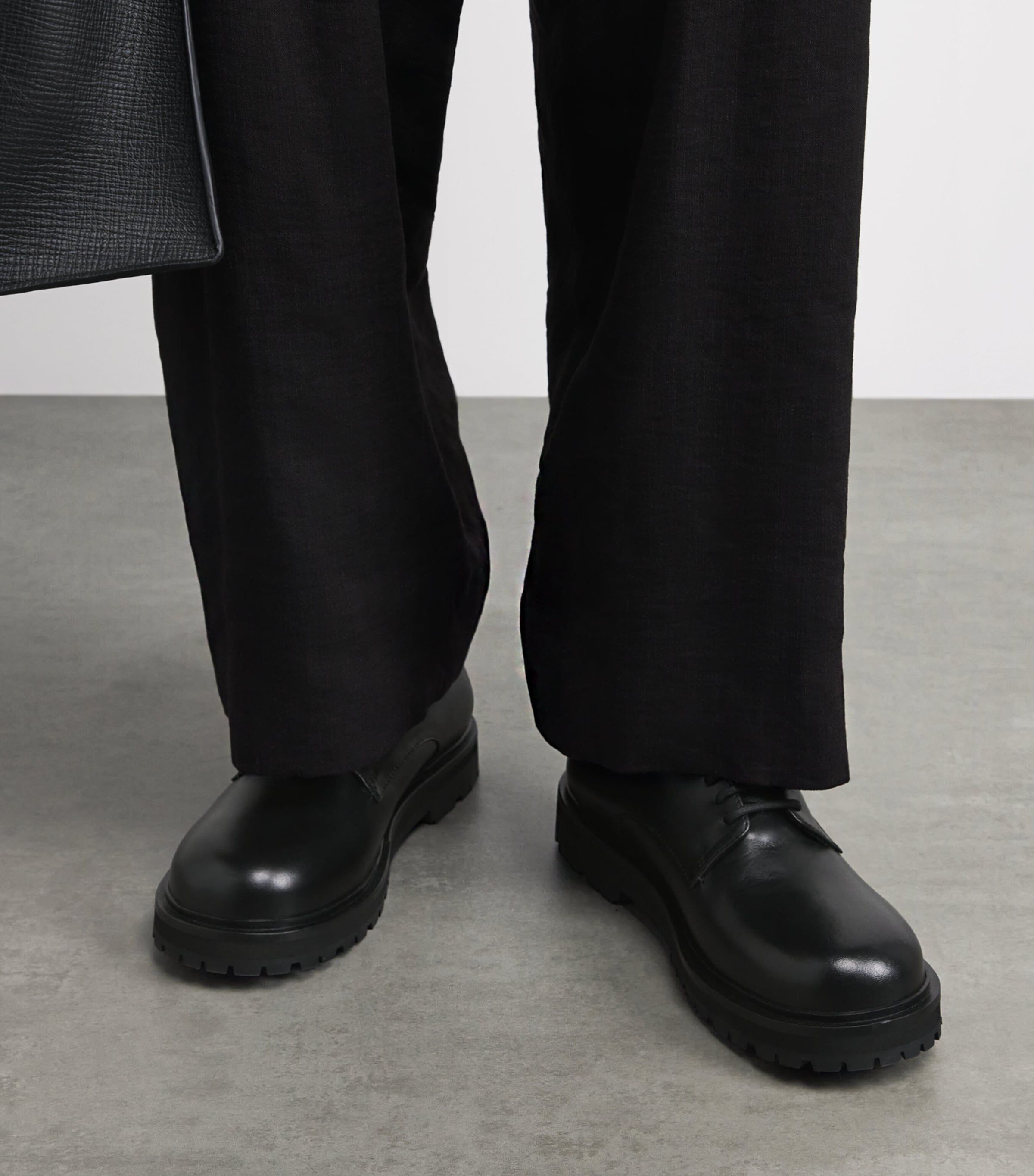 Leather Jackson Derby Shoes BLACK Image 2