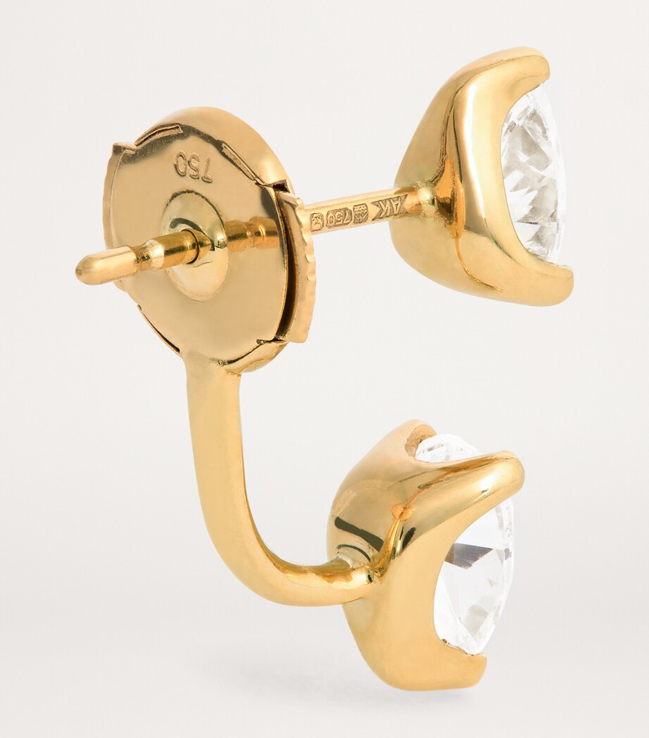 Yellow Gold and Diamond Orbit Single Earring YELLOW GOLD Image 3