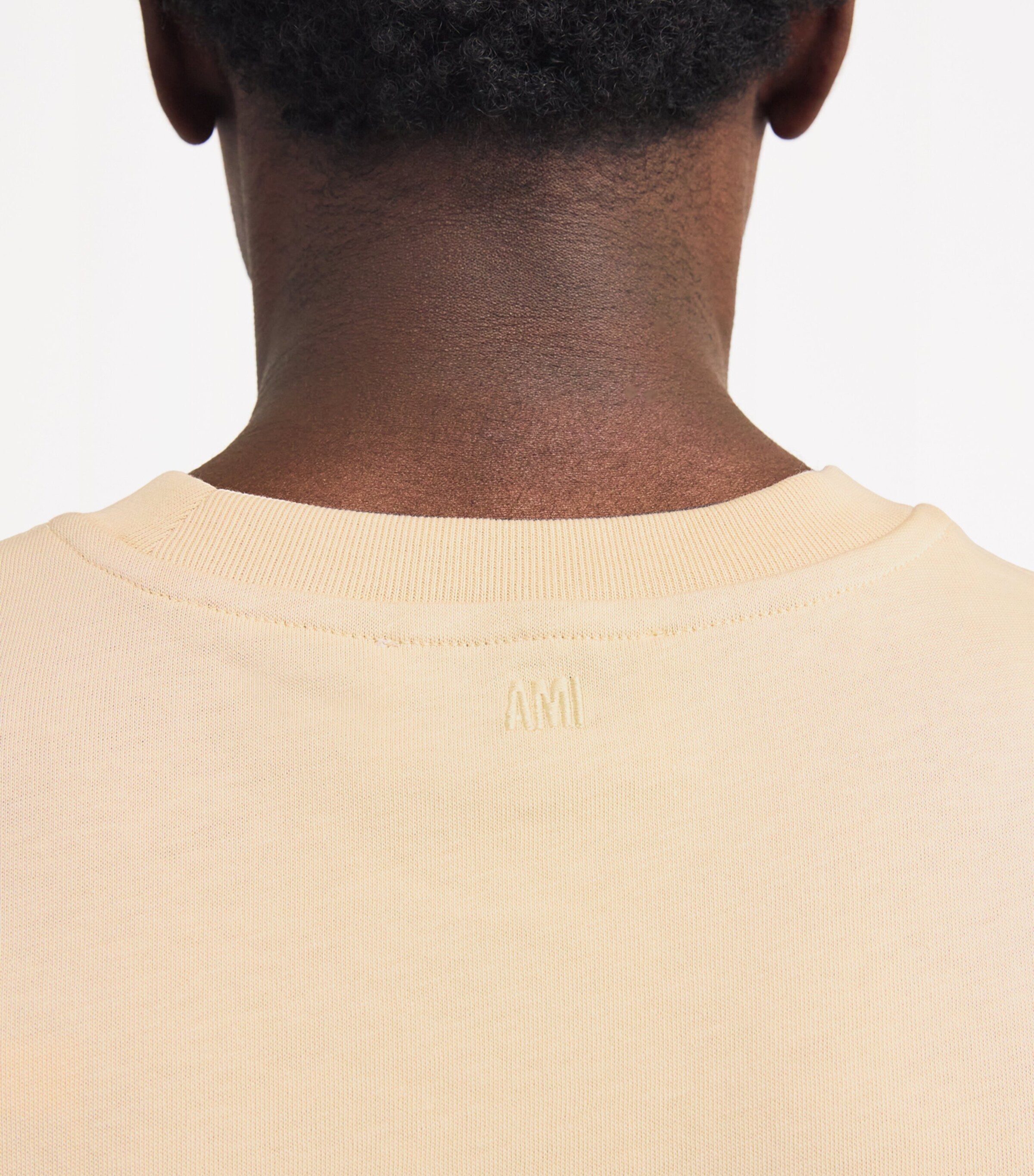 AMI Paris Mens Organic Cotton Logo T-Shirt Ginger Image 6