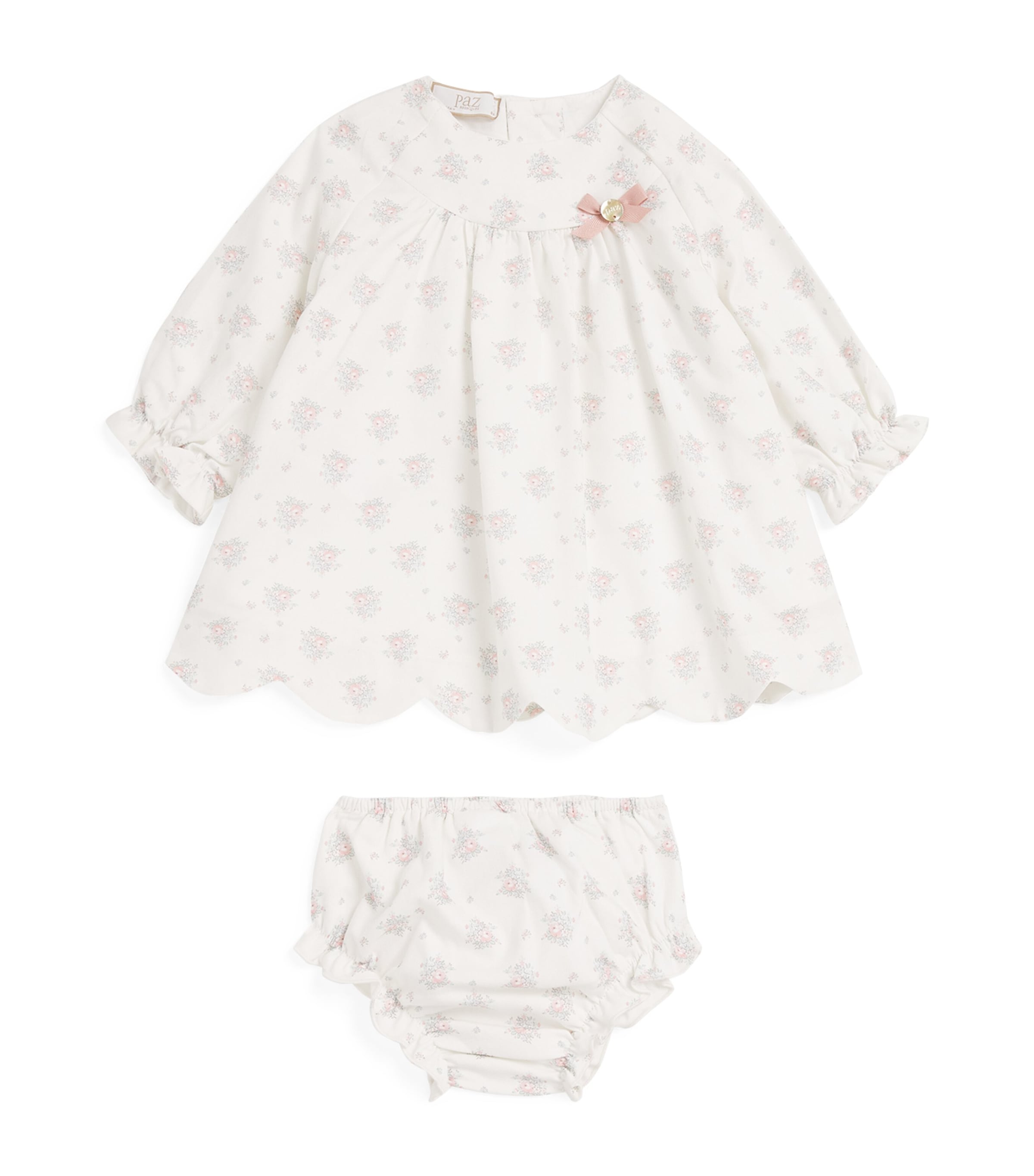 Paz Rodriguez Cotton Floral Semilla Dress and Bloomers Set (1-24 Months) Image 1