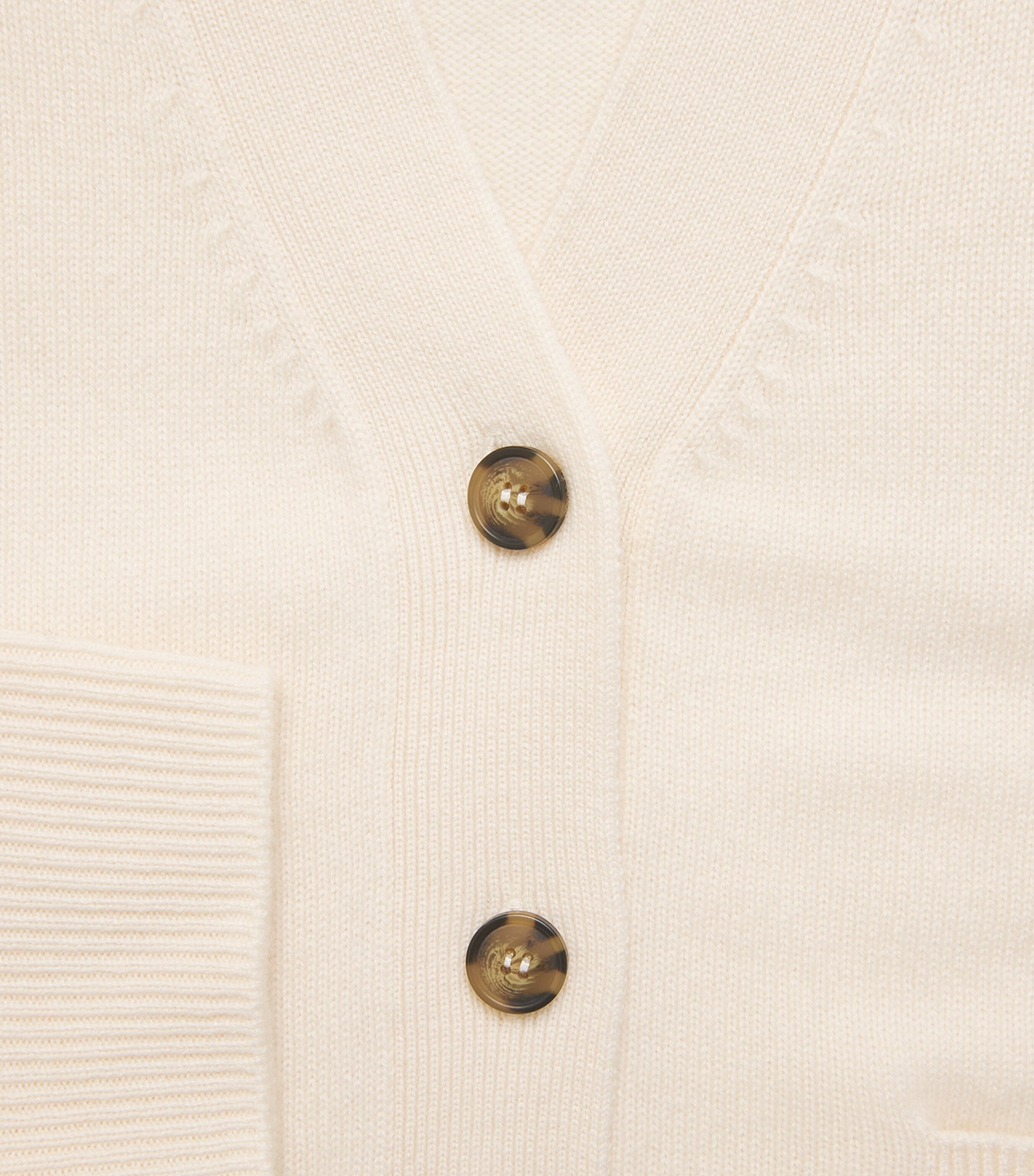Le Kasha Womens Organic Cashmere Cardigan White Image 6