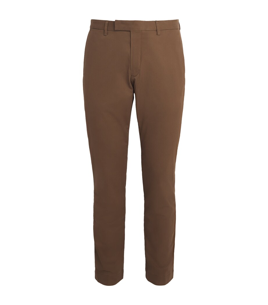 Polo Ralph Lauren Mens Stretch-Cotton Slim Chinos Brown Image 1