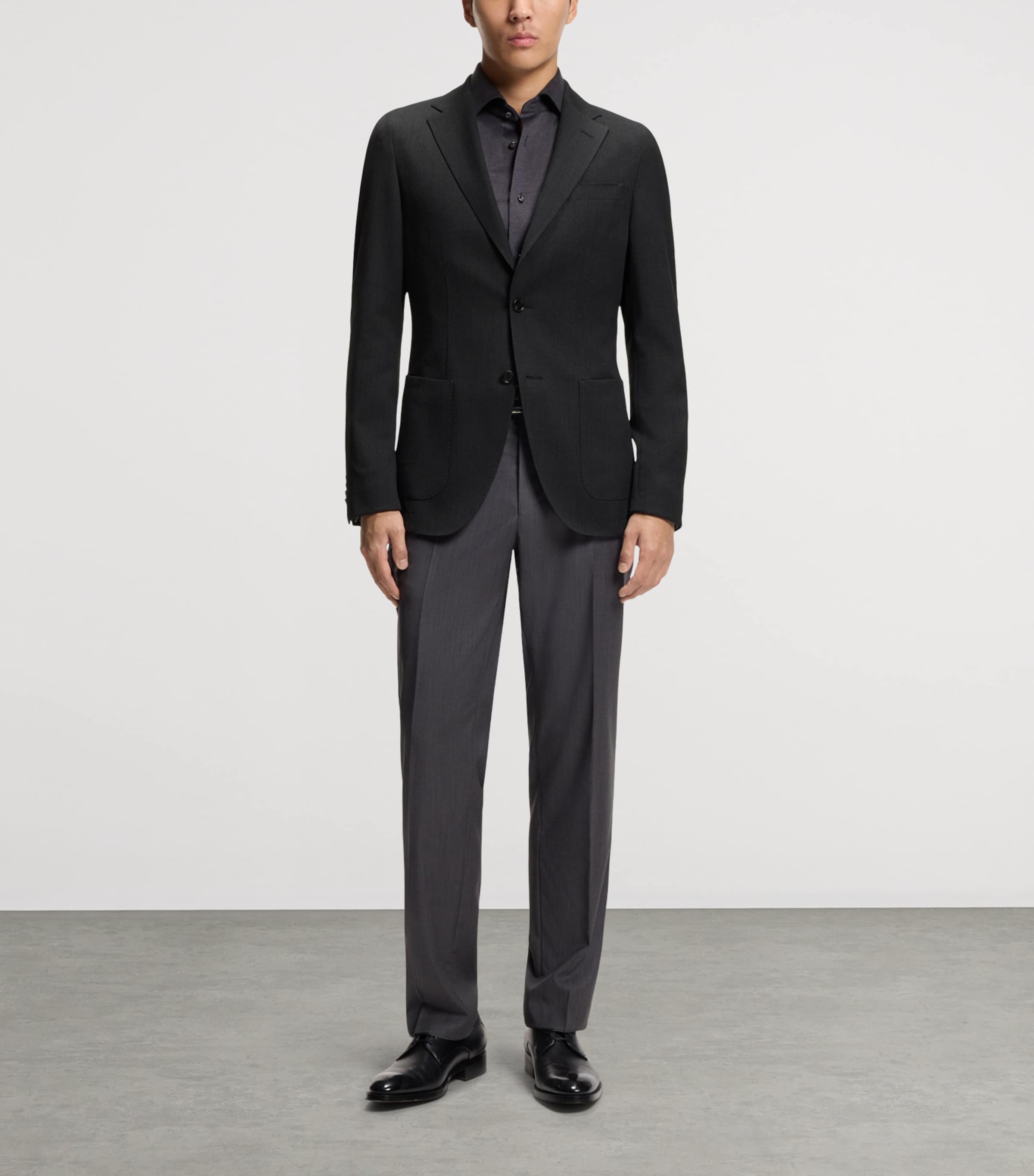 BOSS Mens Wool-Silk Slim Fit Blazer Image 4