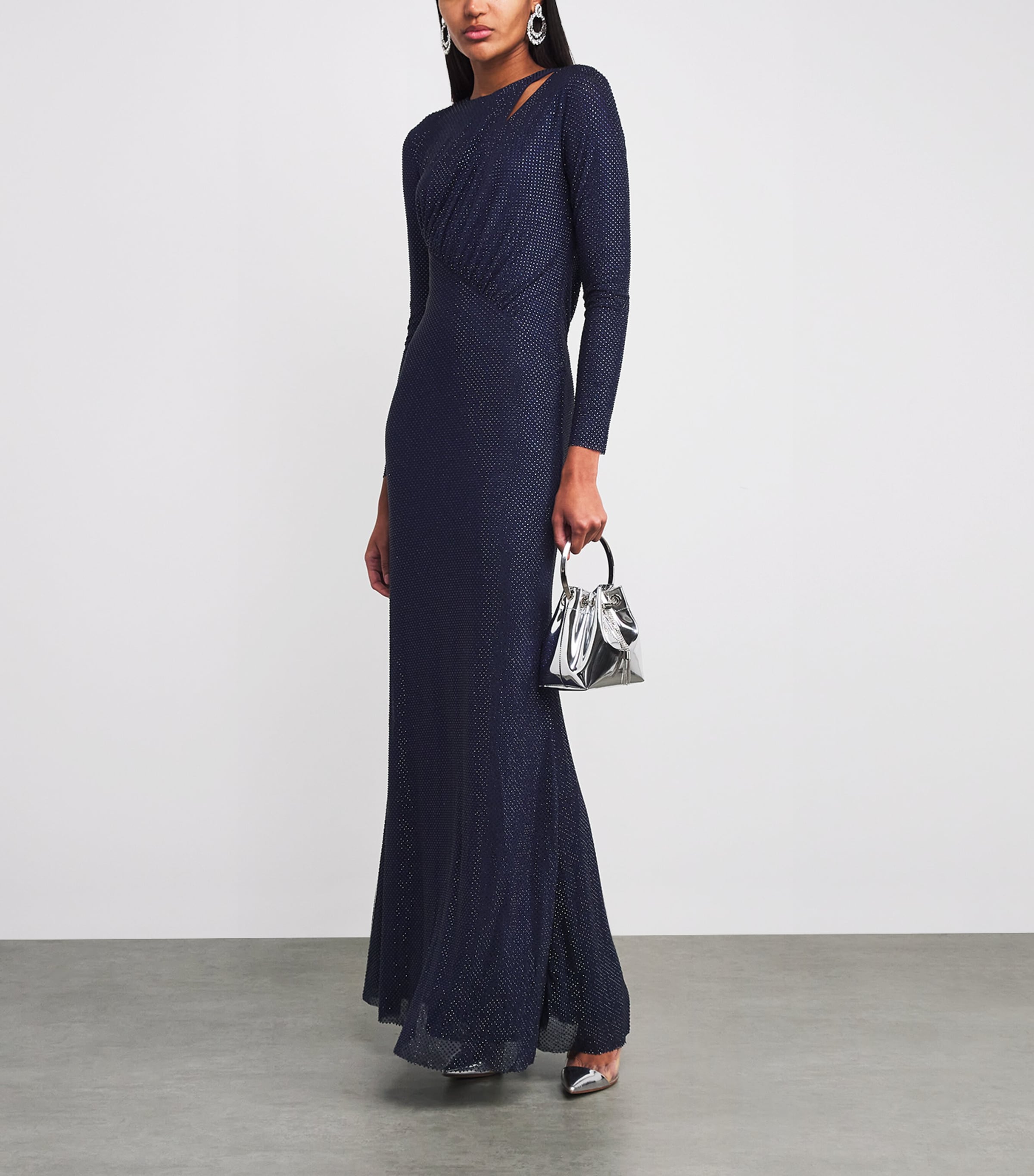 Embellished Cut-Out Maxi Dress NAVY Image 2