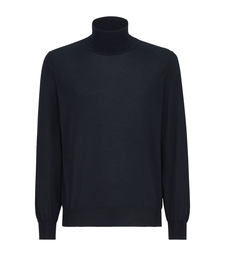 Brunello Cucinelli Mens Cashmere-Silk Rollneck Sweater Image 1