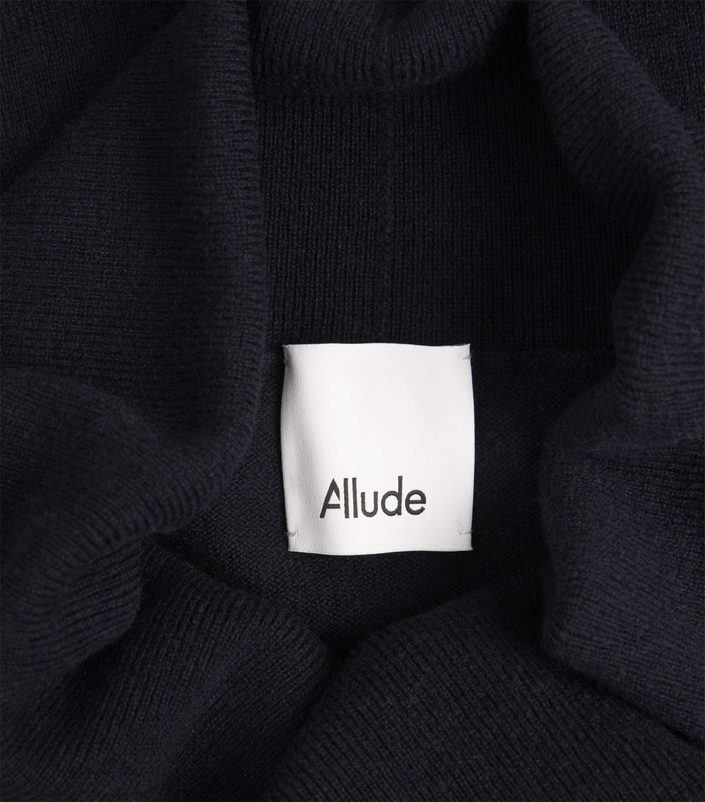 Allude Womens Cashmere-Silk Off-The-Shoulder Sweater Navy Image 5