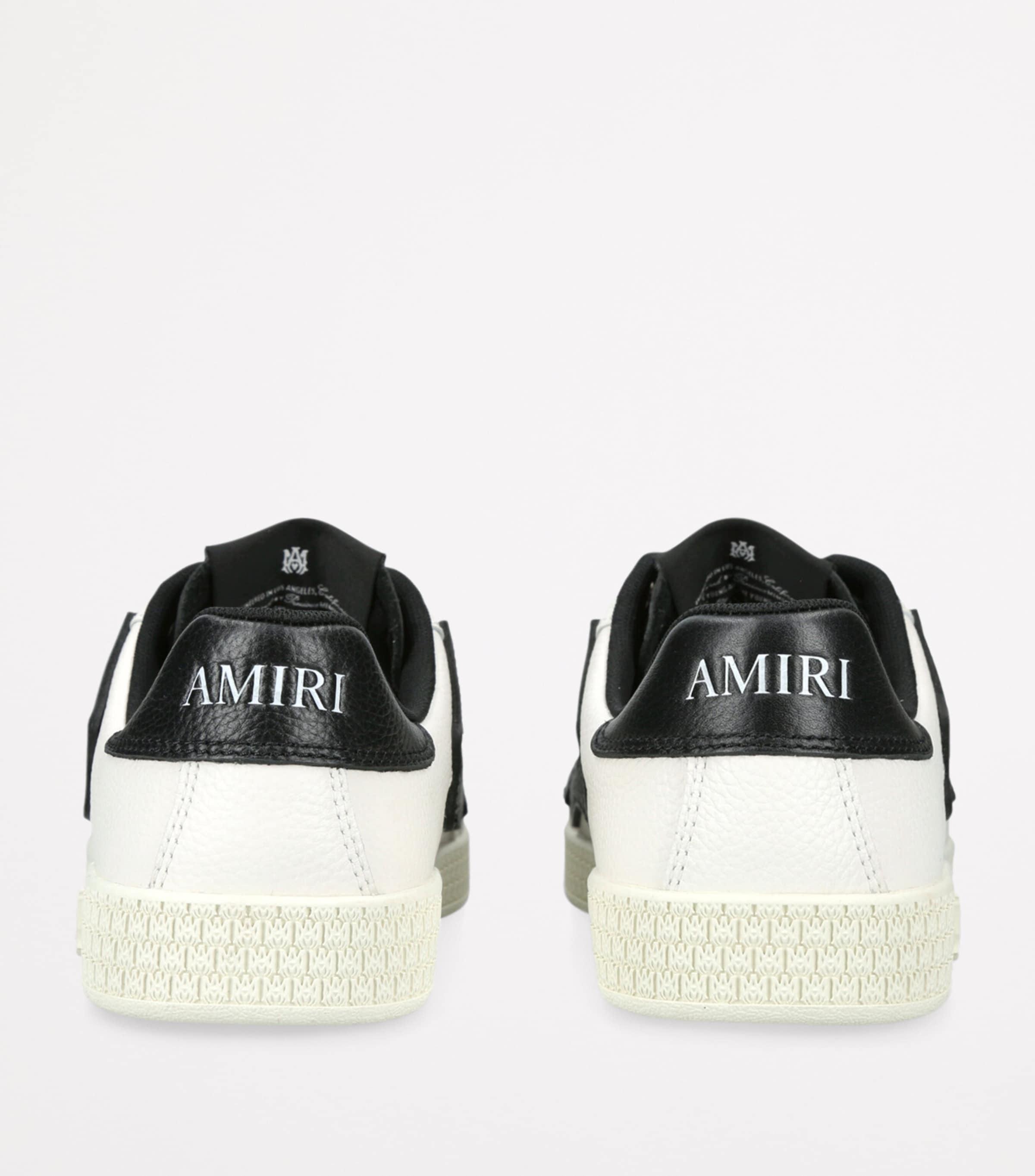 AMIRI Leather Pacific Bones Sneakers White/blk Image 2