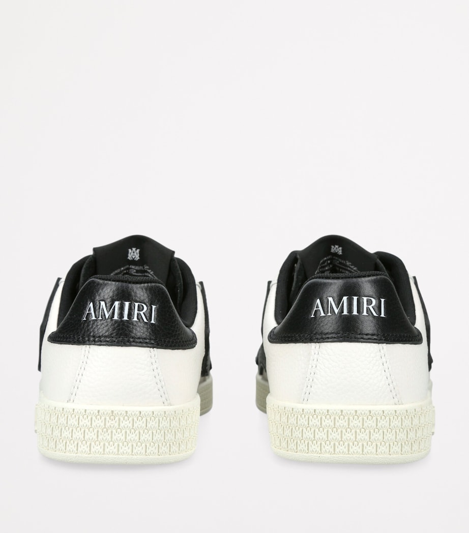 AMIRI Leather Pacific Bones Sneakers White/blk Image 2